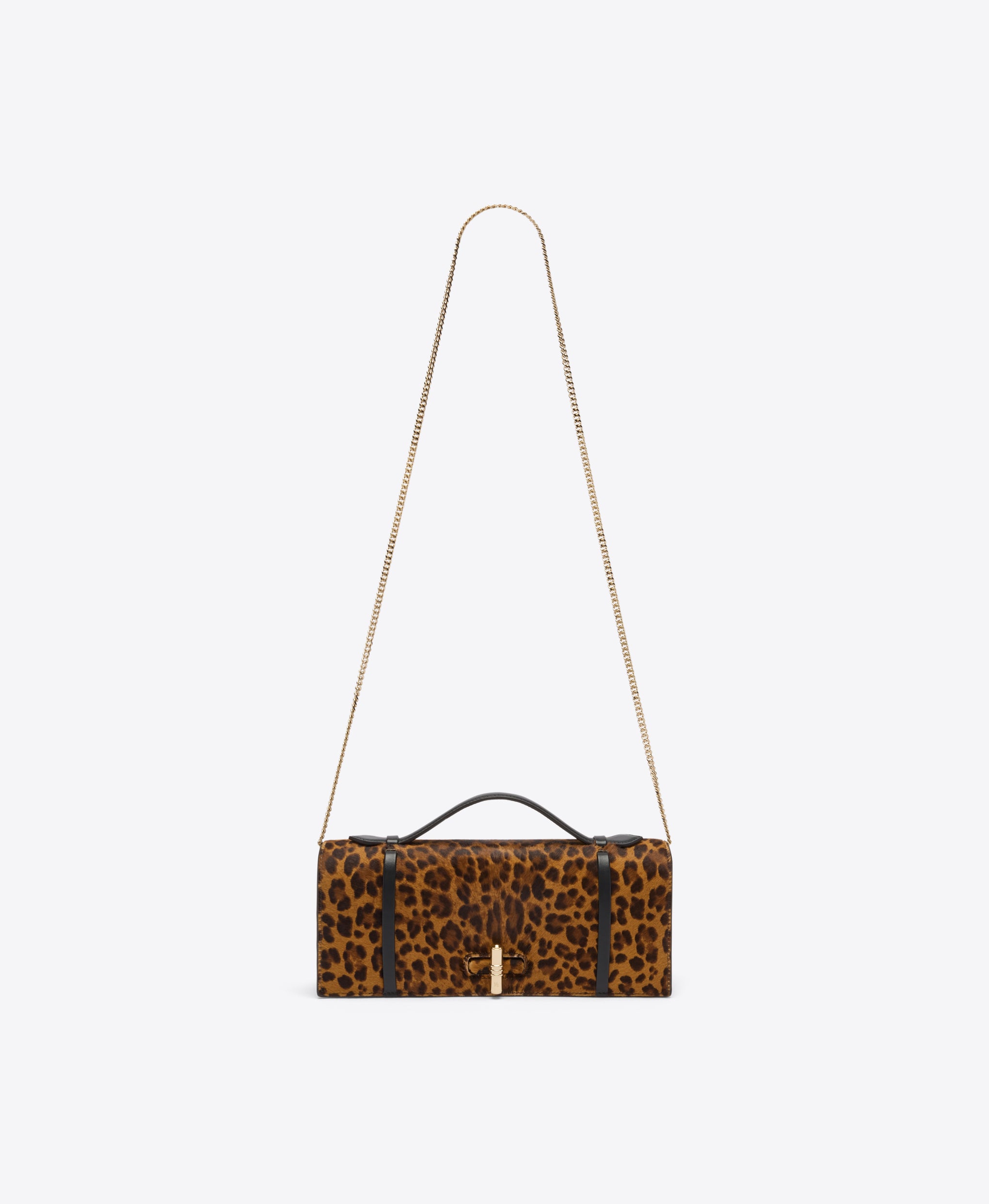 May Brown Leopard Clutch Bag Malone Souliers