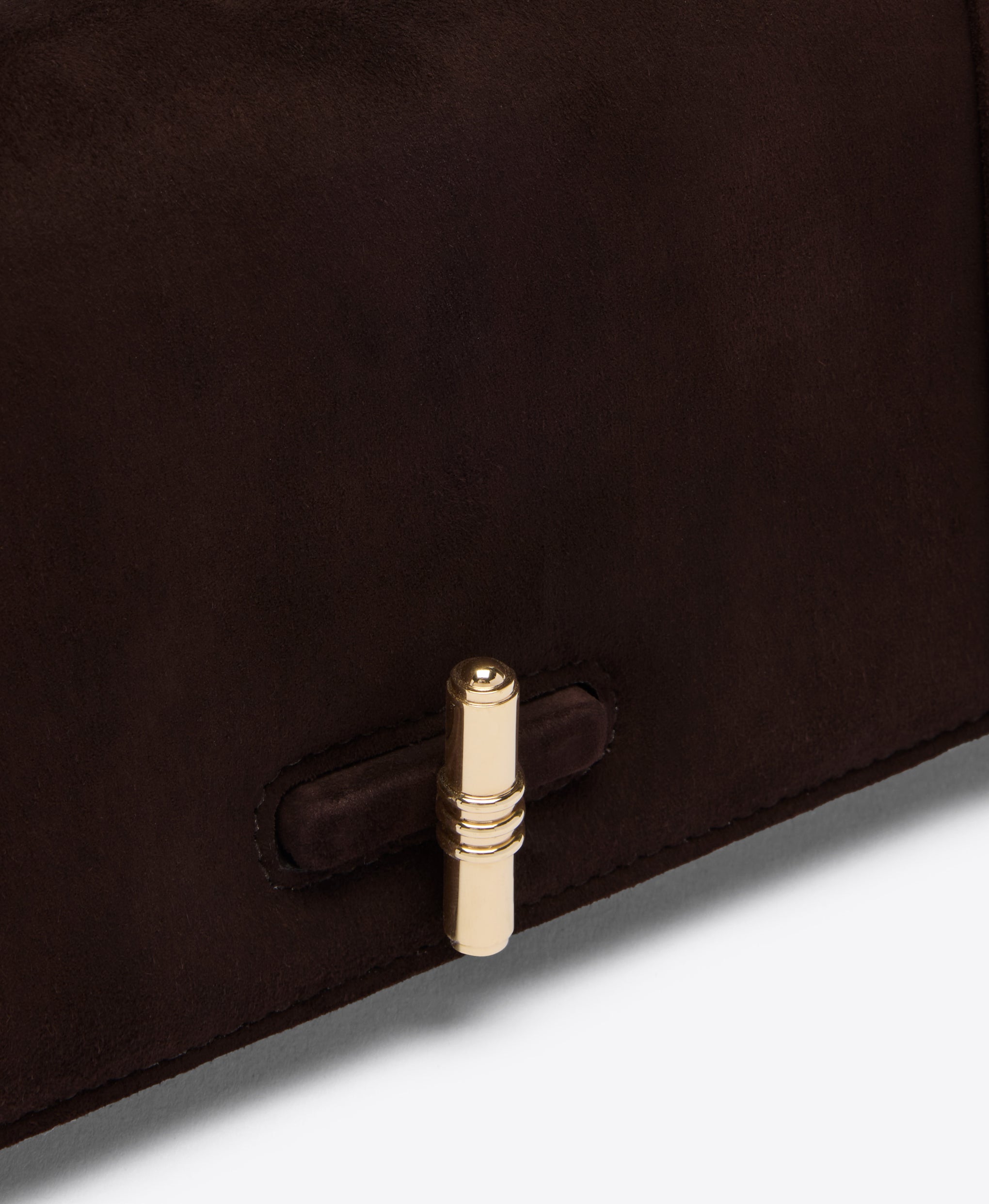 May Brown Suede Clutch Bag Malone Souliers