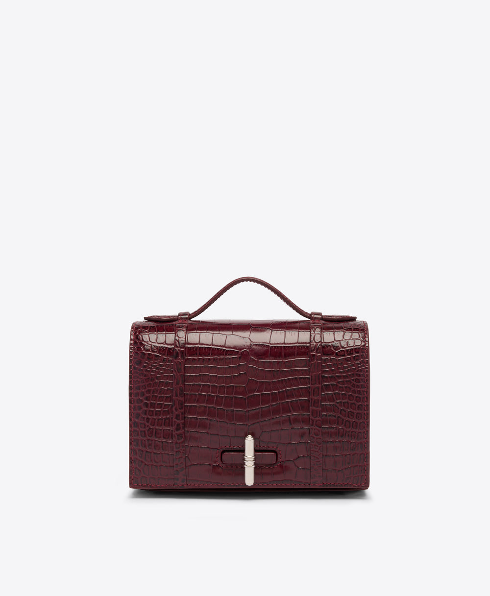 May Red Leather Small Handbag Malone Souliers