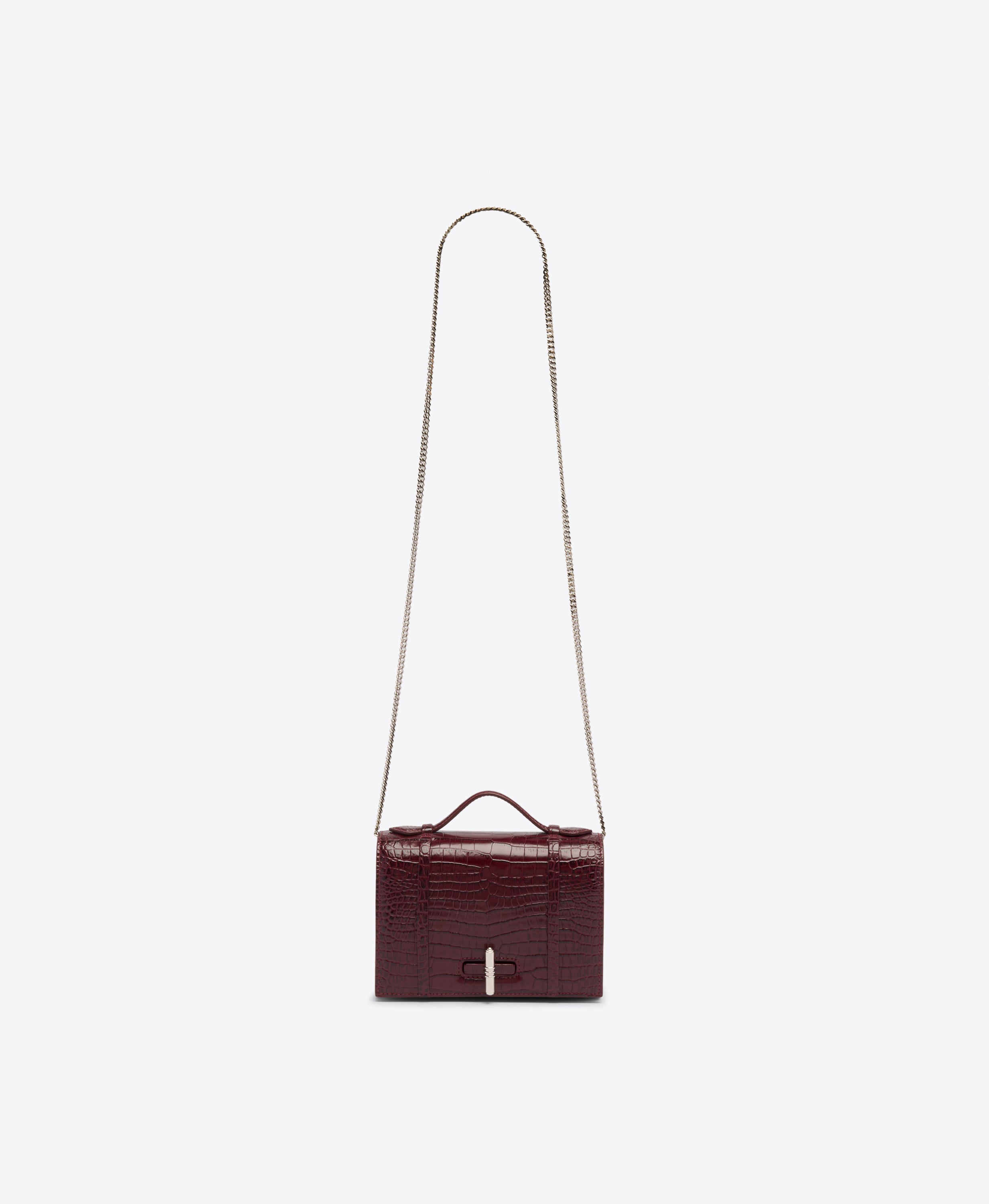 MALONE SOULIERS ハンドバッグ Audrey Silver Metallic Leather Mini Handbag | Malone Souliers