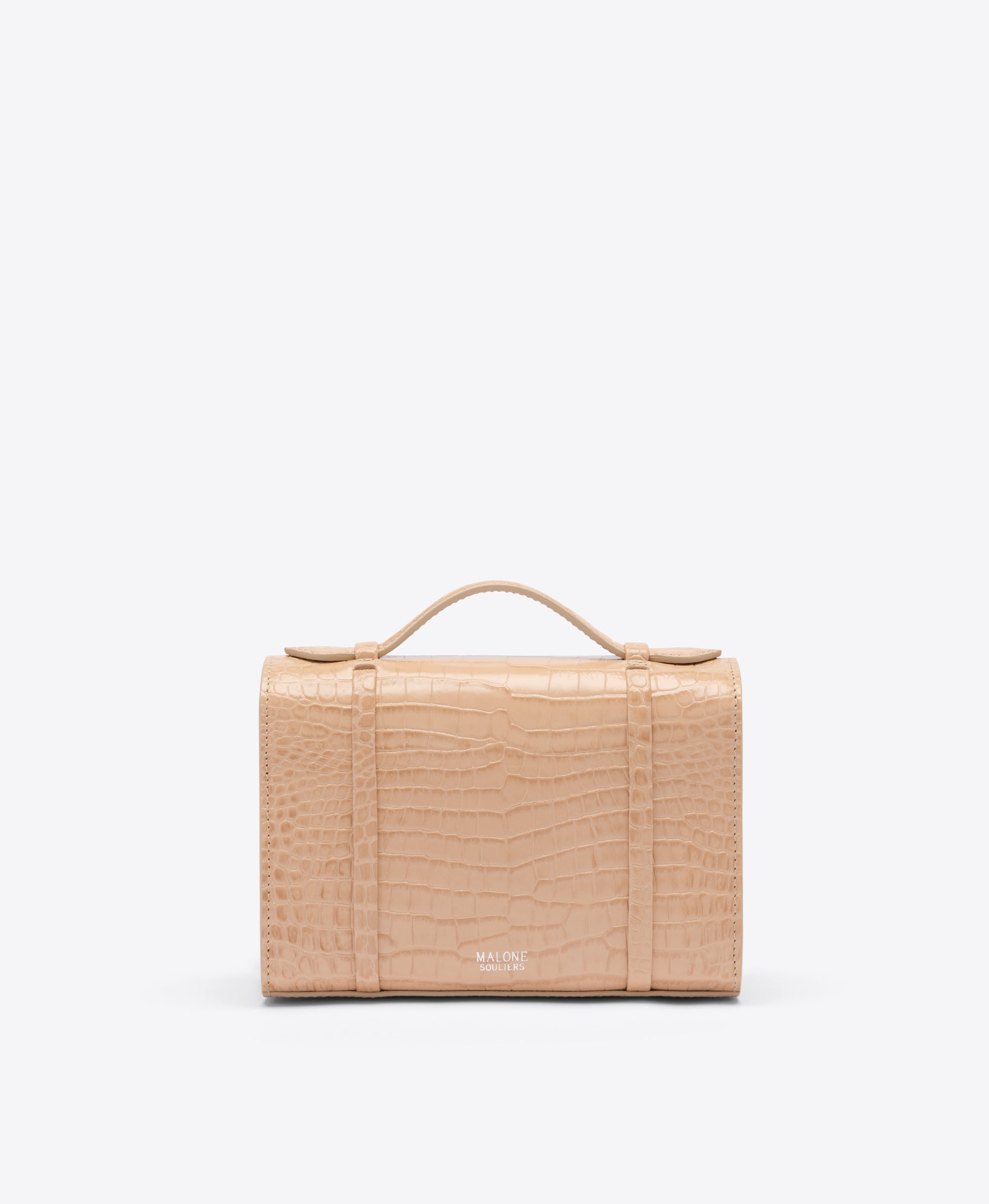 Exclusive May Buff Embossed Small Handbag Malone Souliers