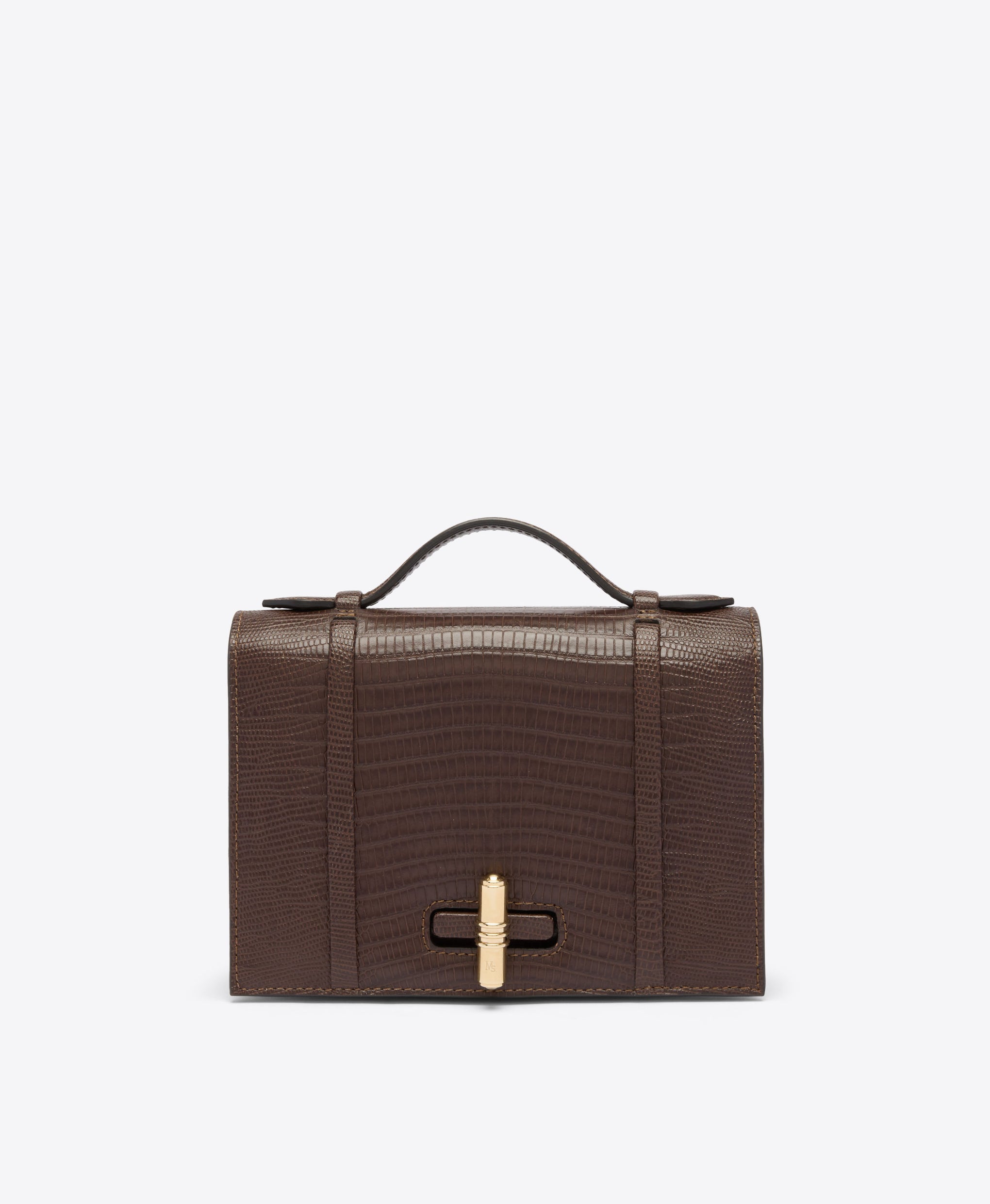 May Dark Brown Leather Small Handbag Malone Souliers