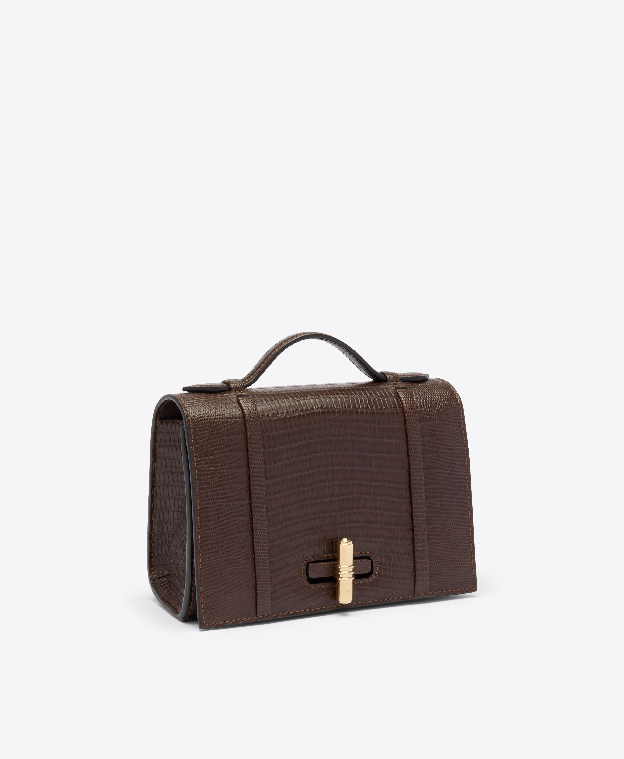 May Dark Brown Leather Small Handbag |Malone Souliers