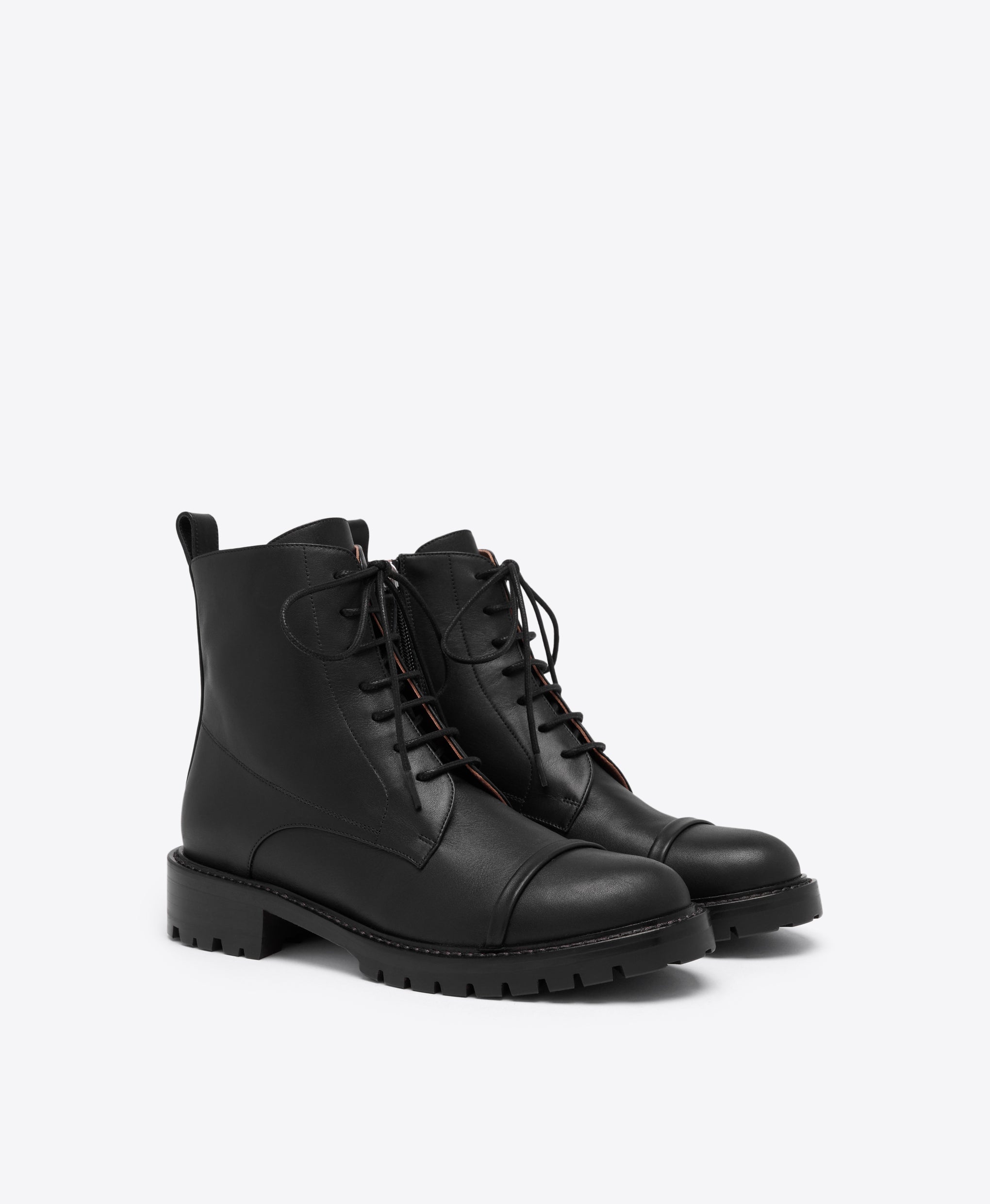 Miller Black Leather Combat Boots Malone Souliers