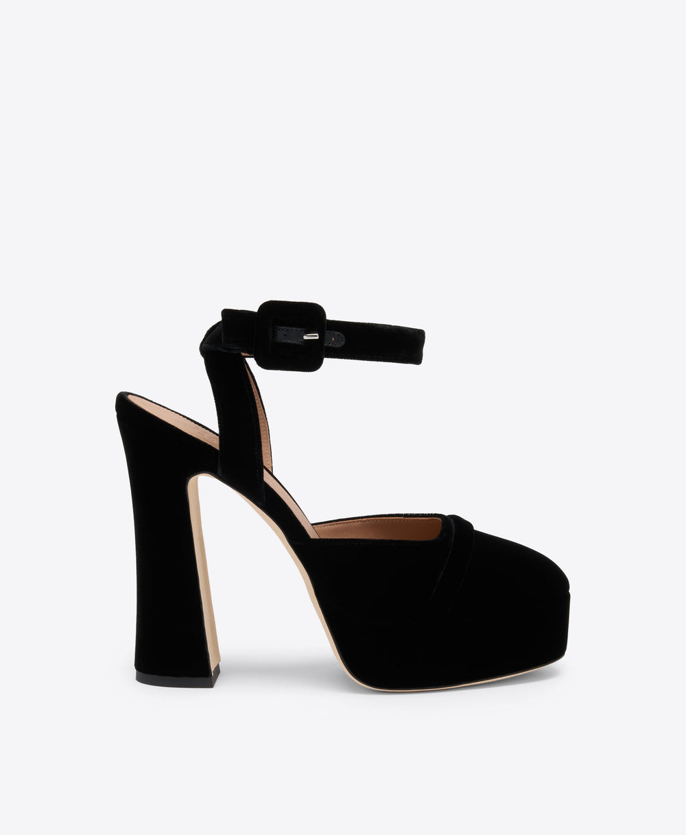 Mora Buckle 125 Black Platforms Malone Souliers