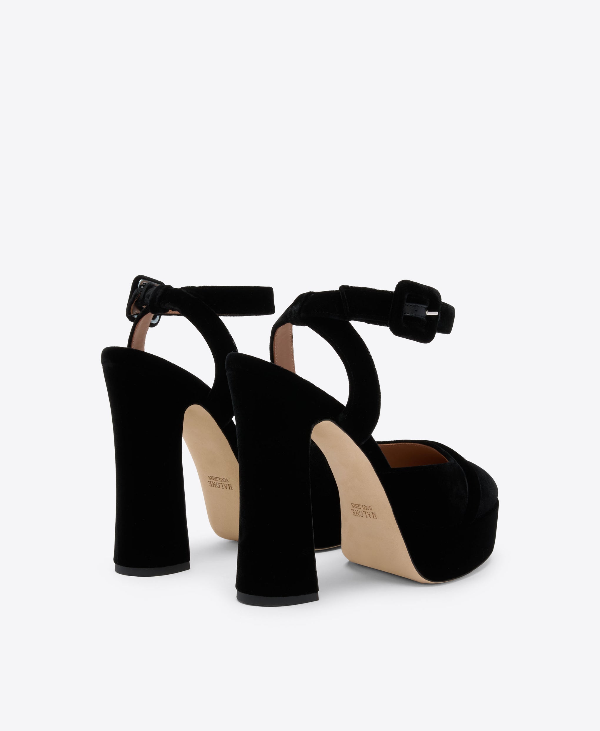 Mora Buckle 125 Black Platforms Malone Souliers