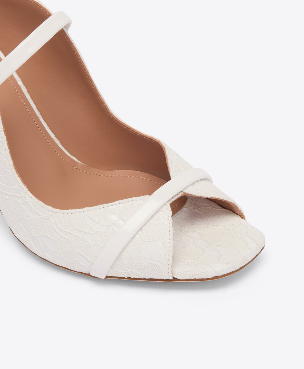 Noah 70 White Gloss Sandals Malone Souliers