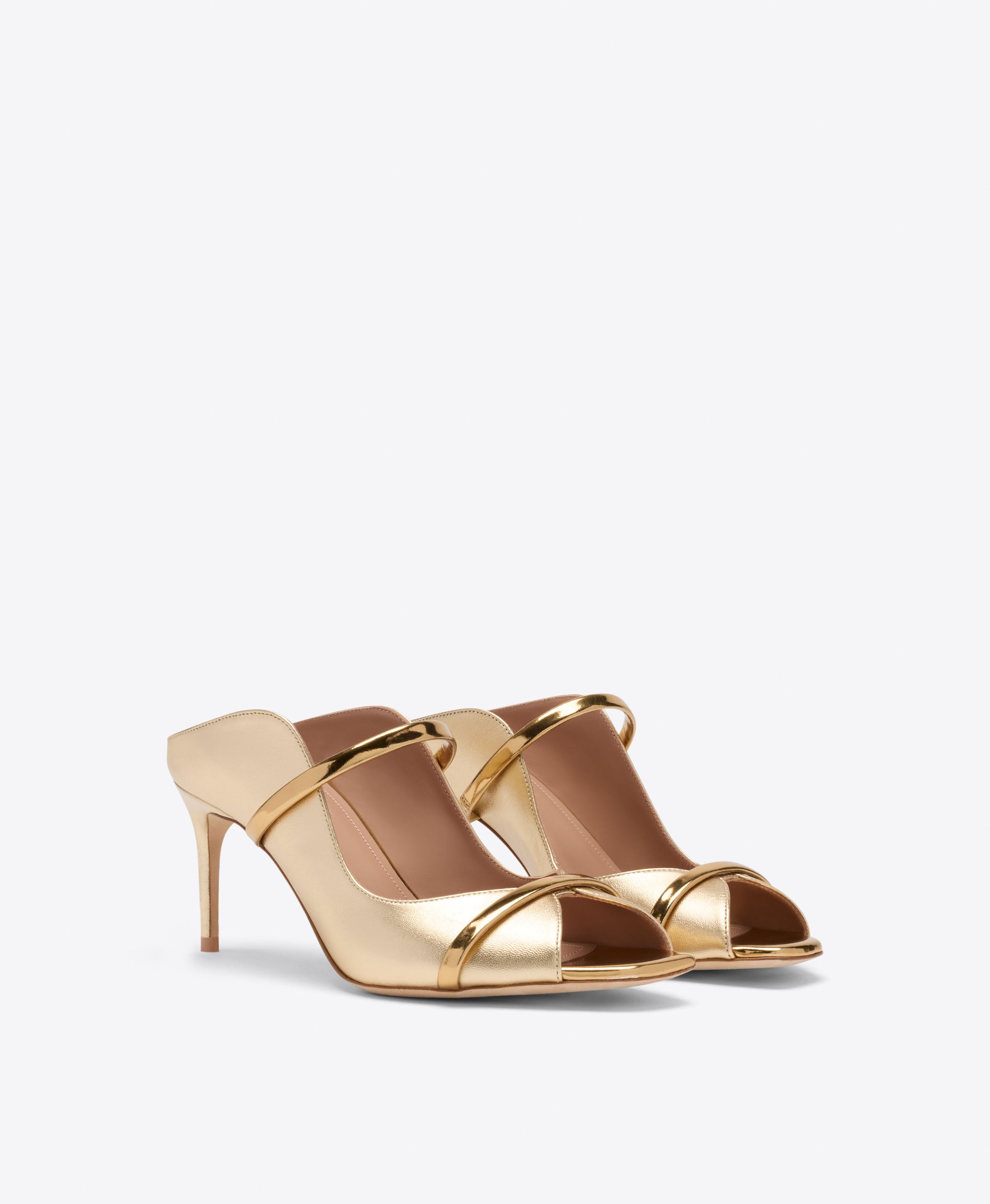 Malone Souliers Noah 70 Gold Metallic Leather Heeled Sandals