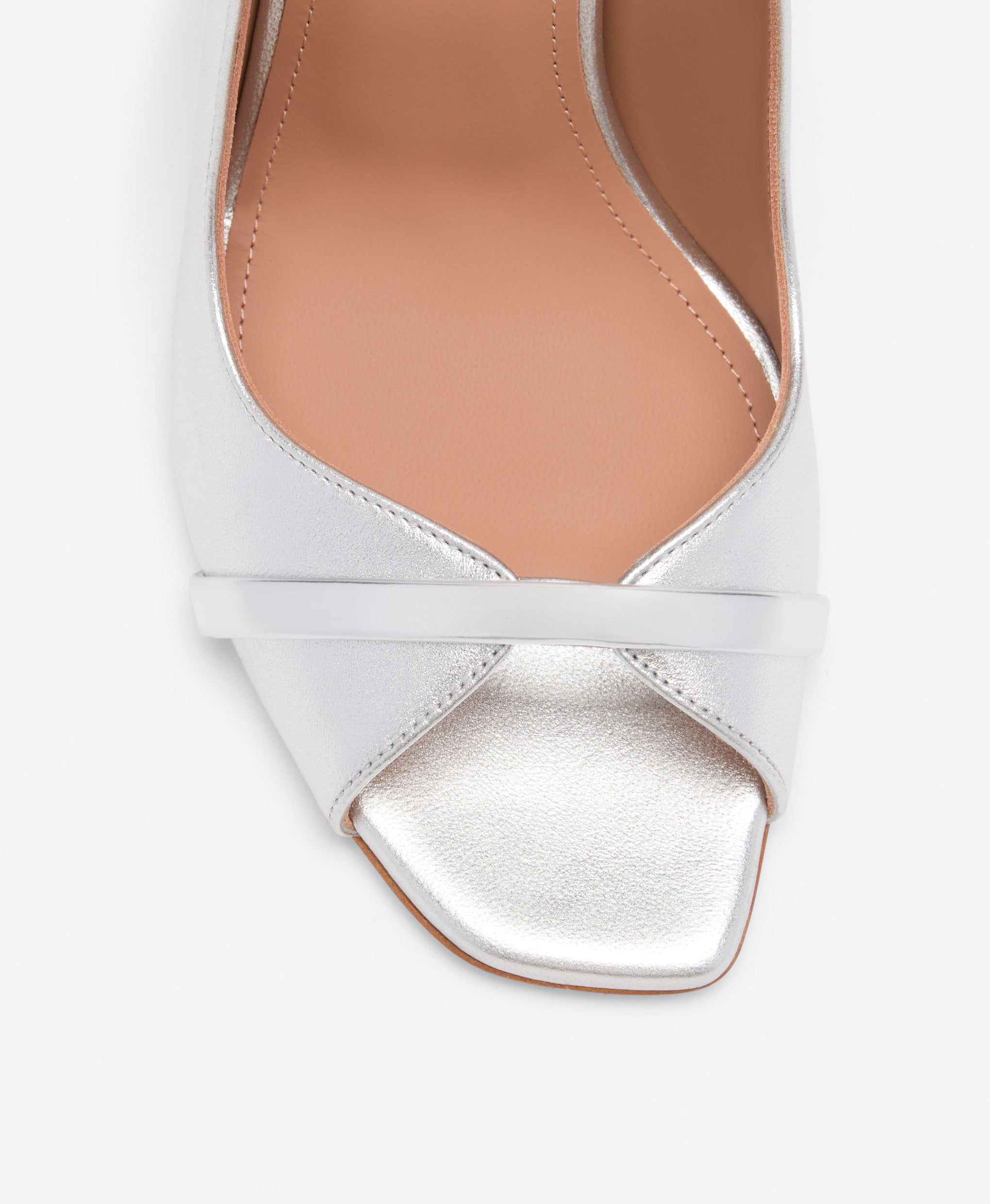 Malone Souliers Noah 90 Silver Metallic Leather Heeled Sandals