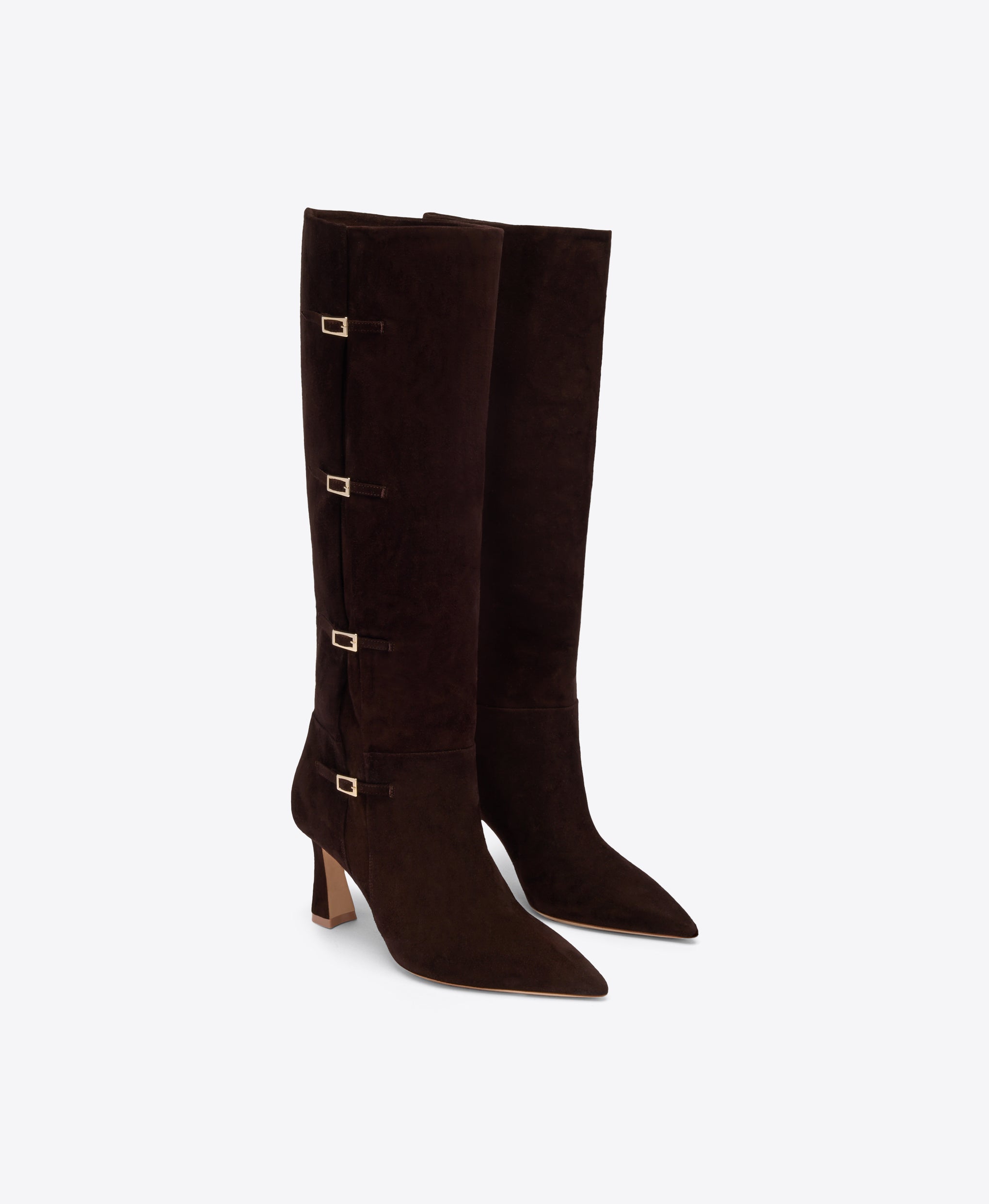Nolan 70 Brown Suede Tall Boots Malone Souliers