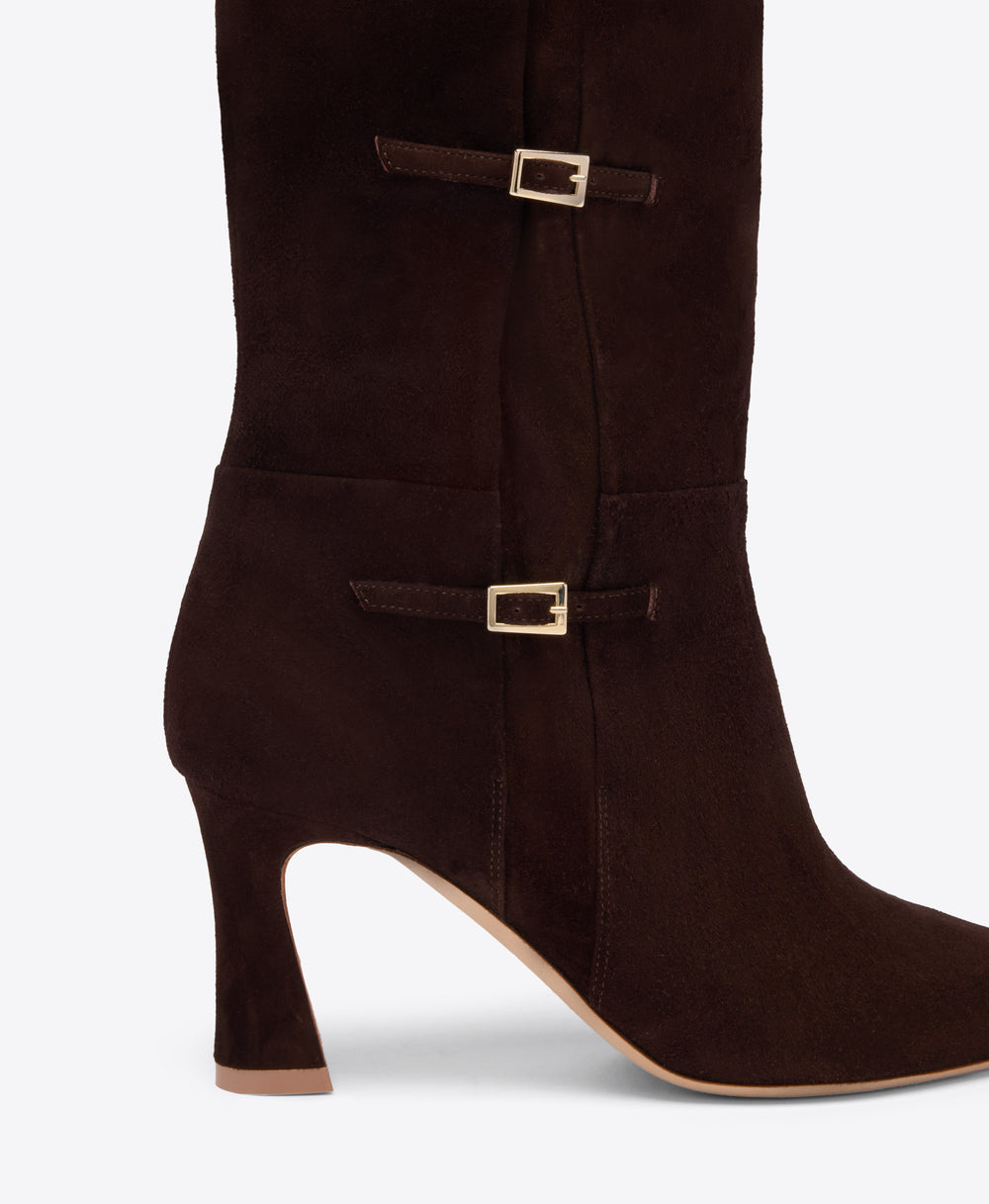 Nolan 70 Brown Suede Tall Boots Malone Souliers