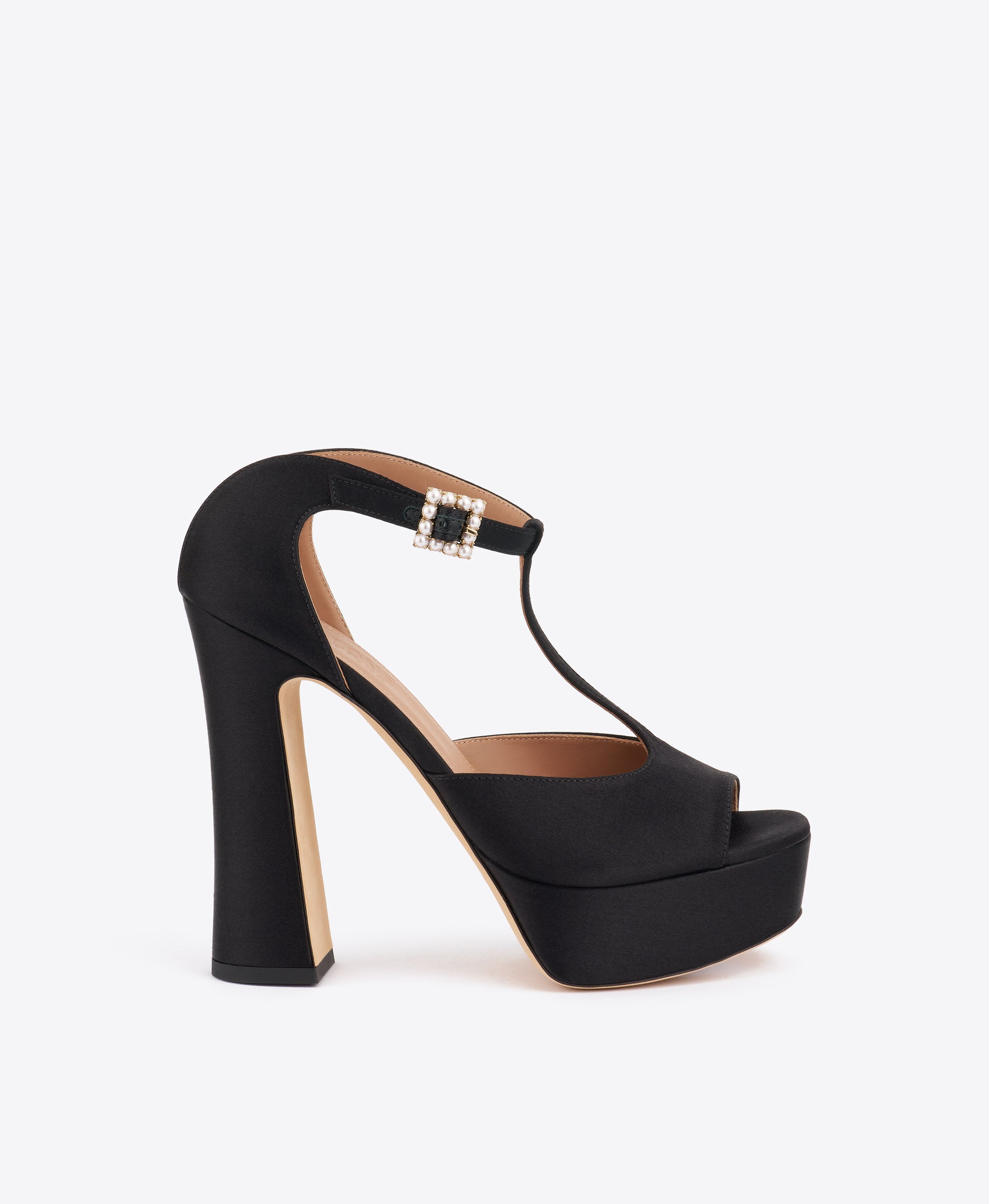 Nomi 125 Satin Platforms Sandals