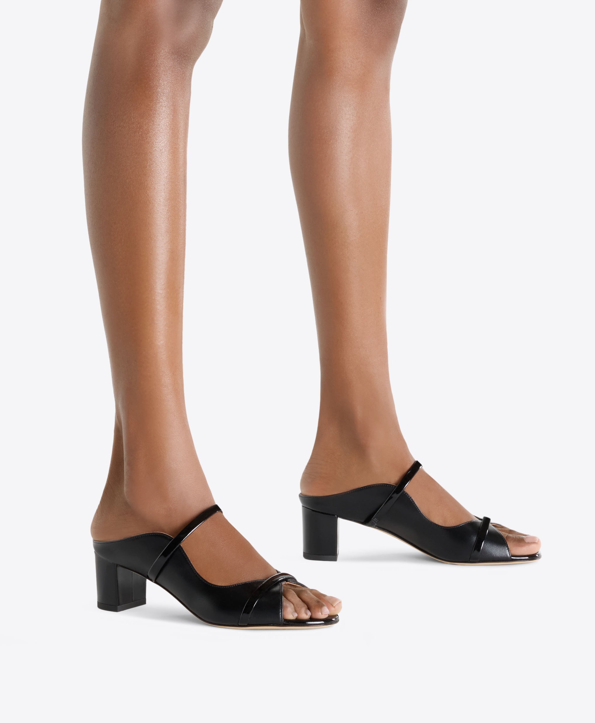 Norah 45 Black Leather Sandals Malone Souliers