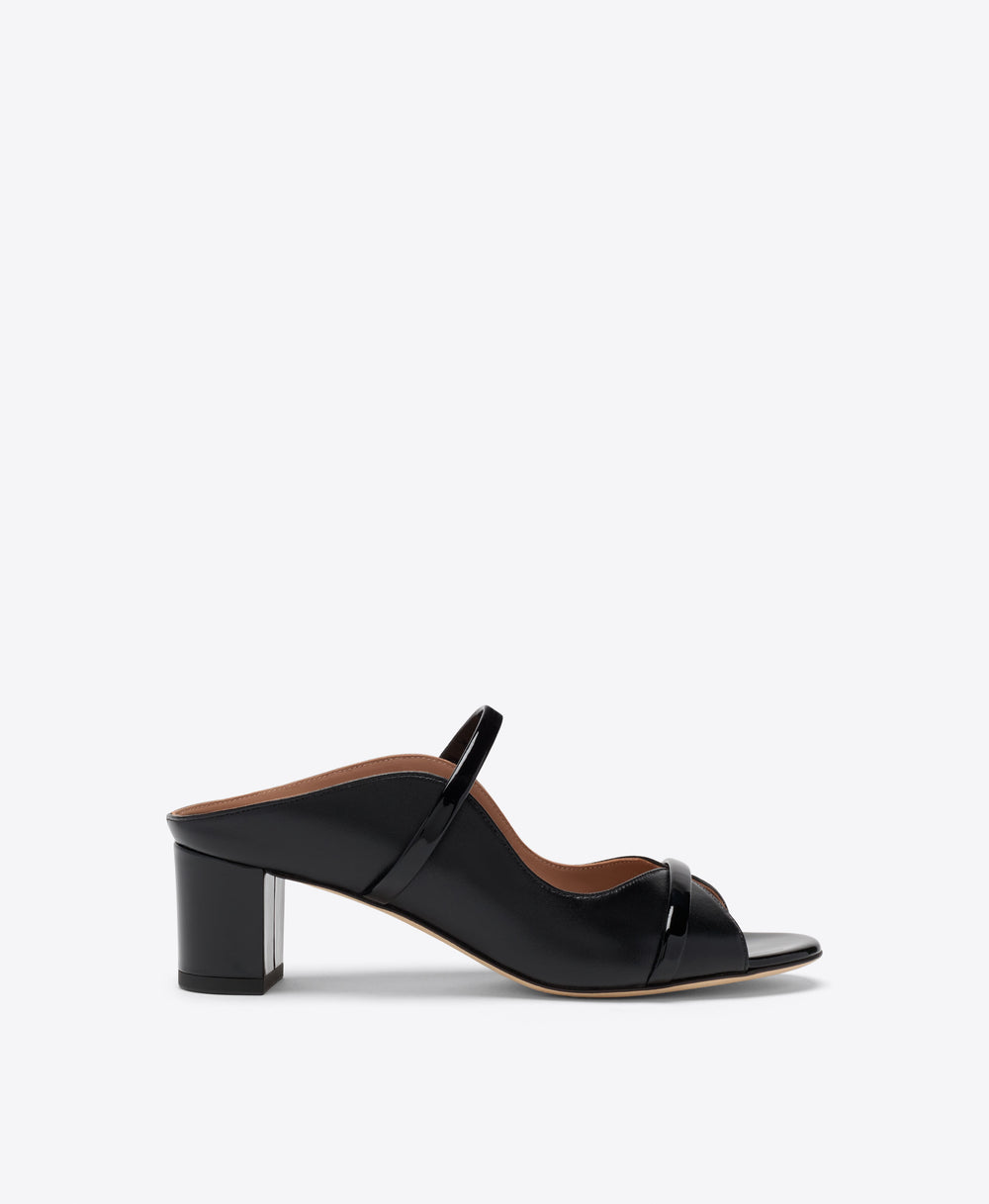 Norah 45 Black Leather Sandals Malone Souliers