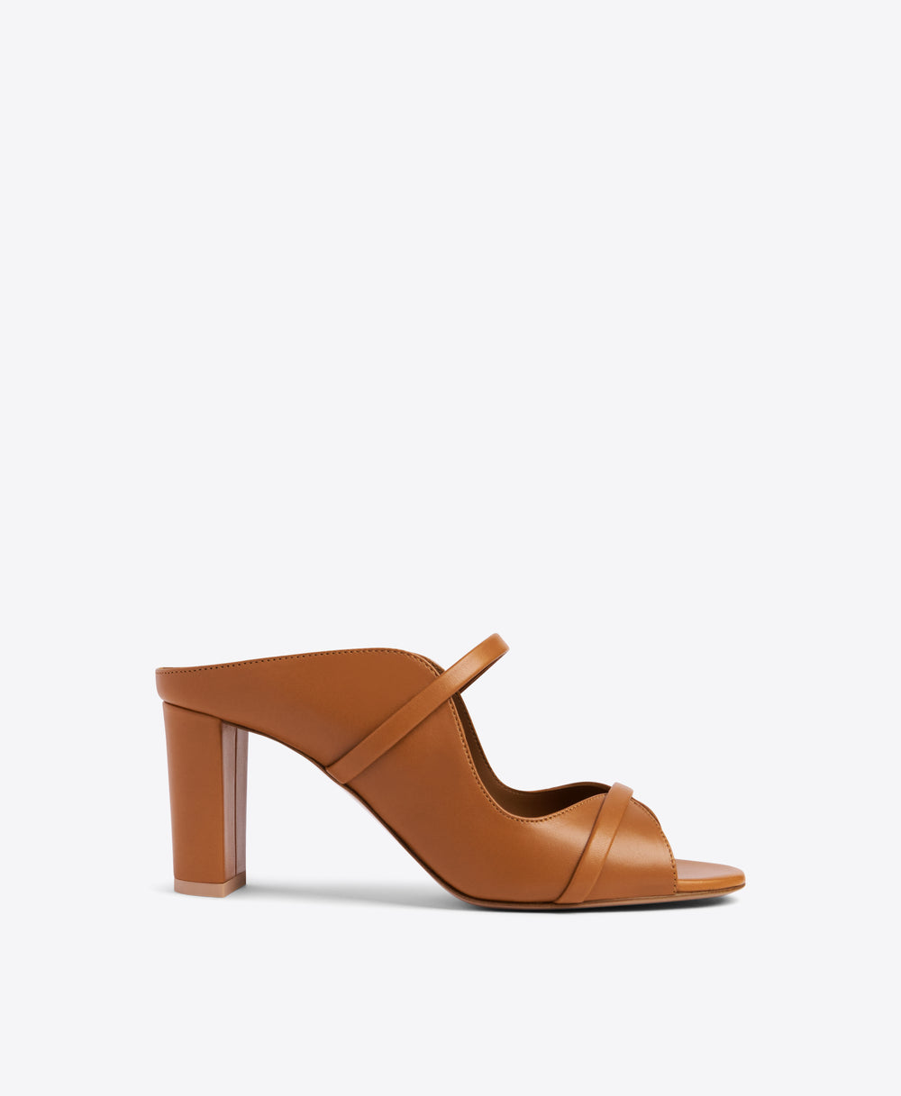 Malone Souliers Norah 70mm Brown Leather Heeled Sandals