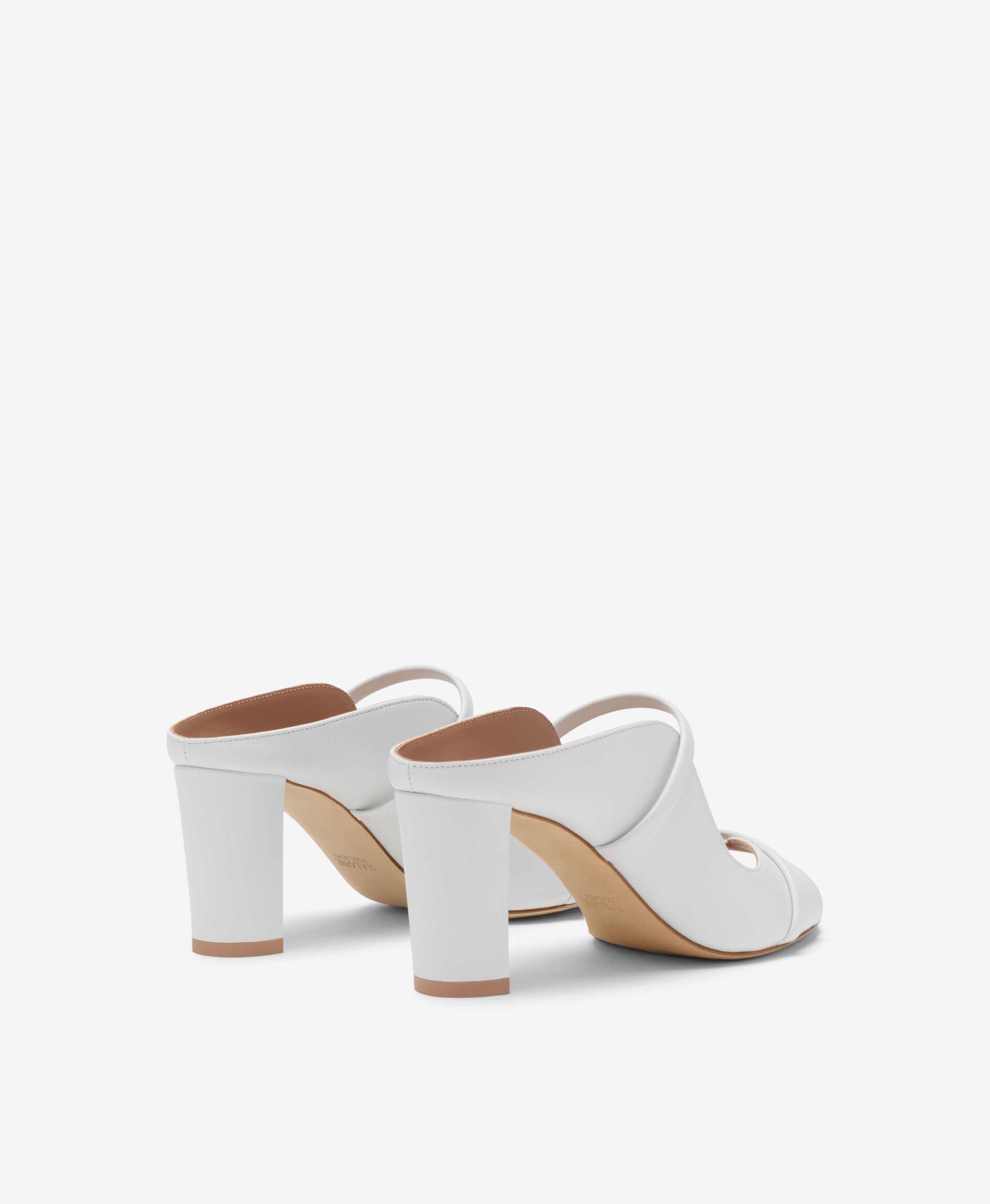 Malone Souliers|Norah 70 White Leather Heeled Sandals