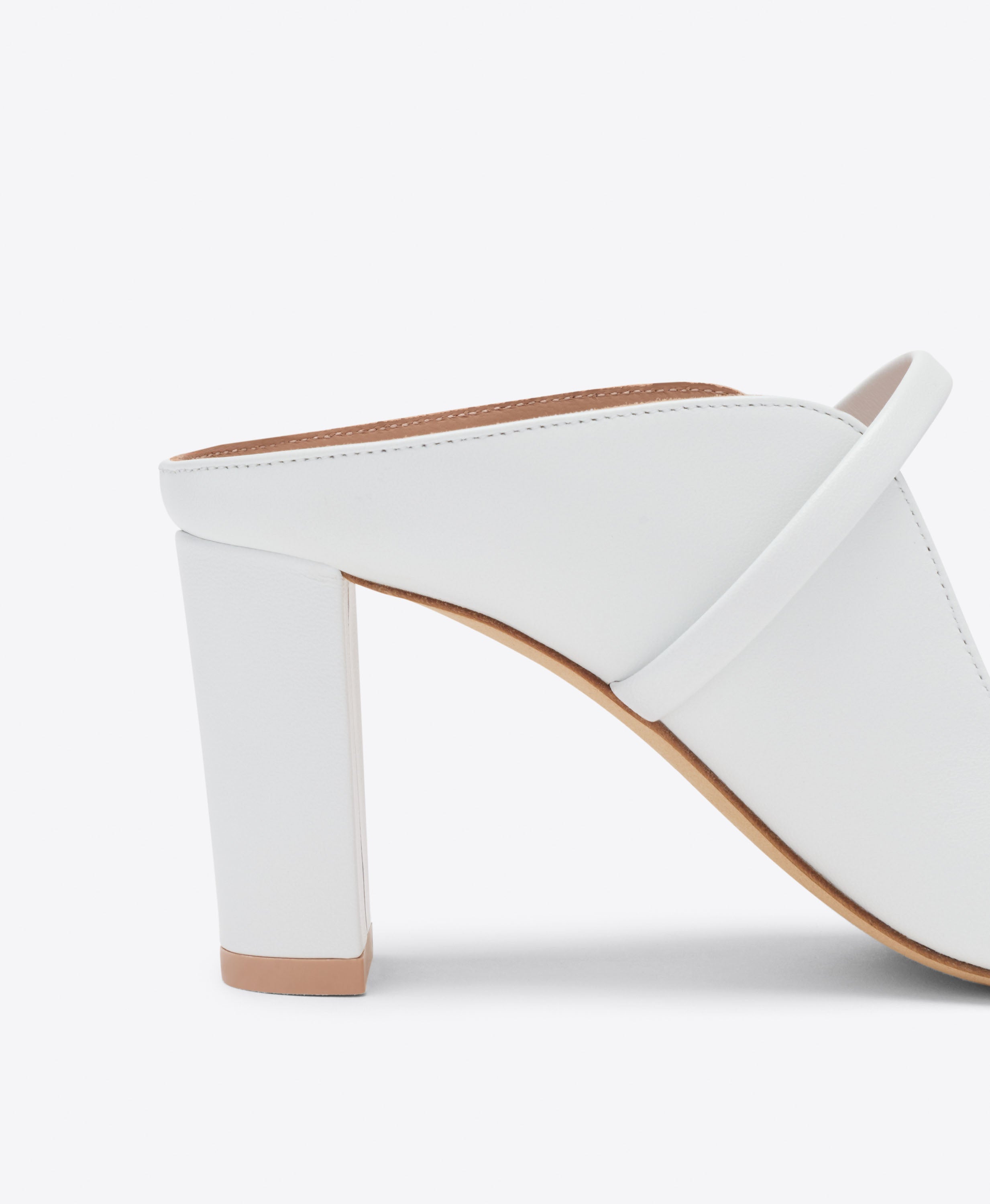 Malone Souliers|Norah 70 White Leather Heeled Sandals