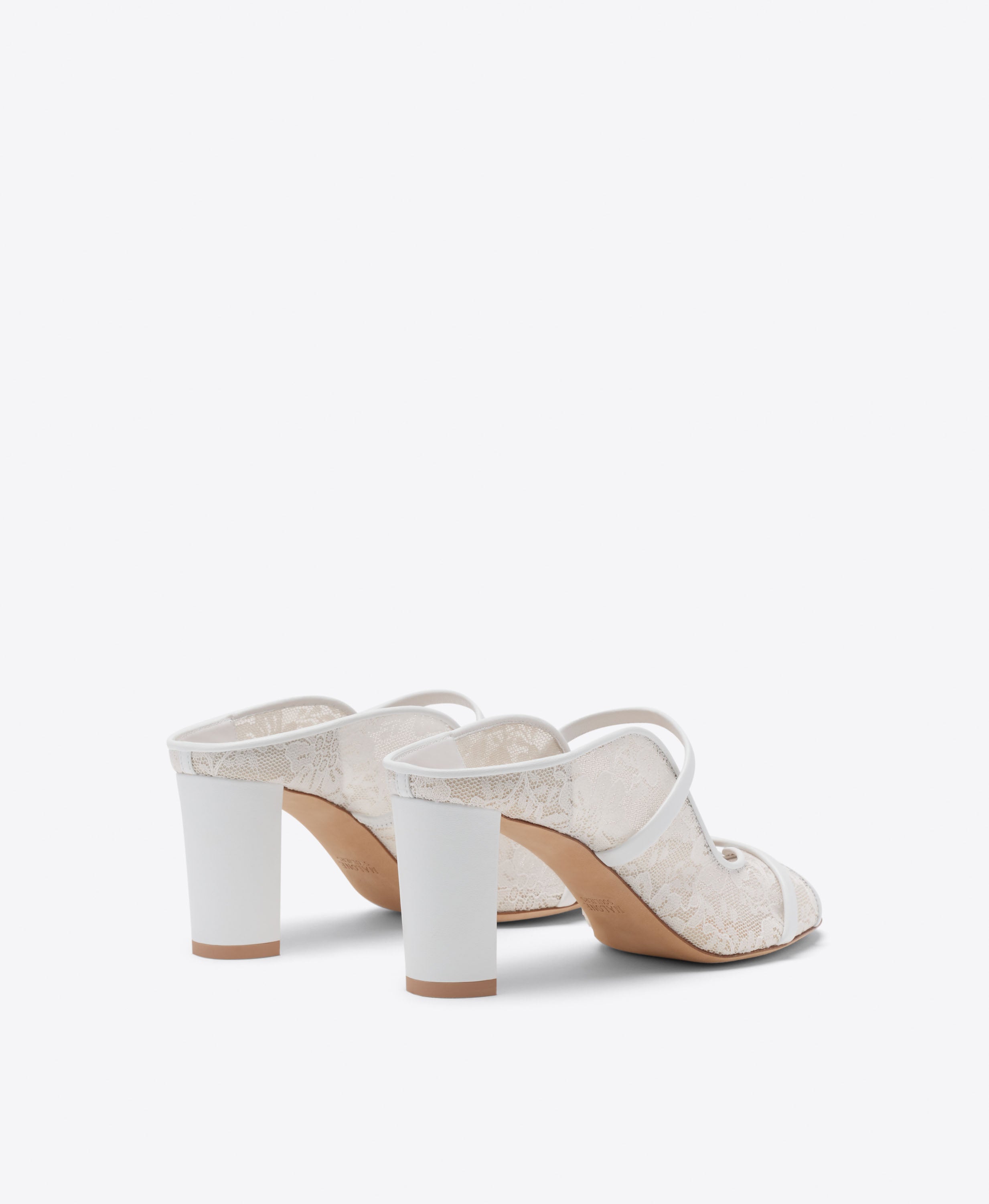 Malone Souliers|Norah 70 White Lace Heeled Sandals