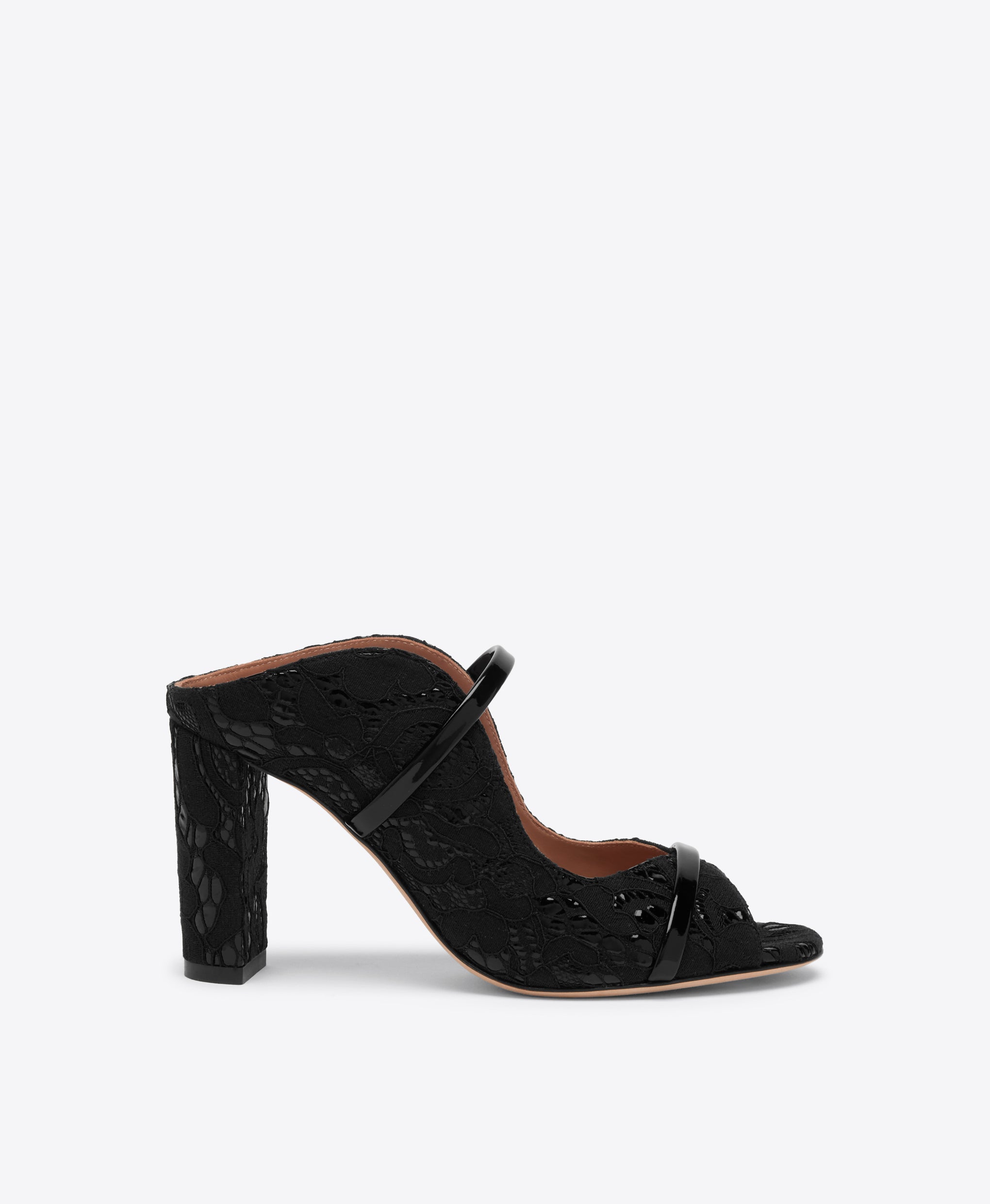Norah 85 Black Gloss Sandals Malone Souliers