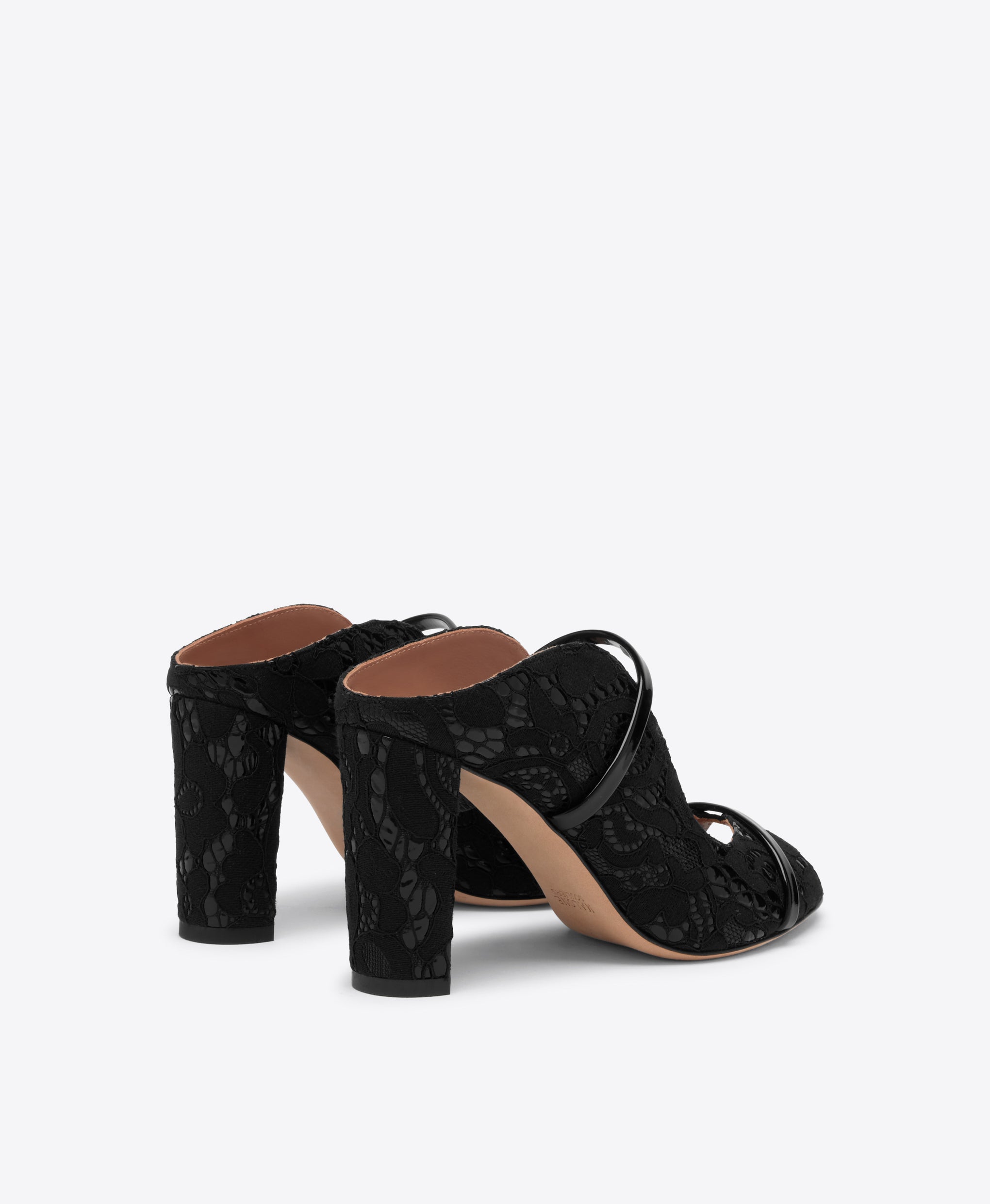Norah 85 Black Gloss Sandals Malone Souliers