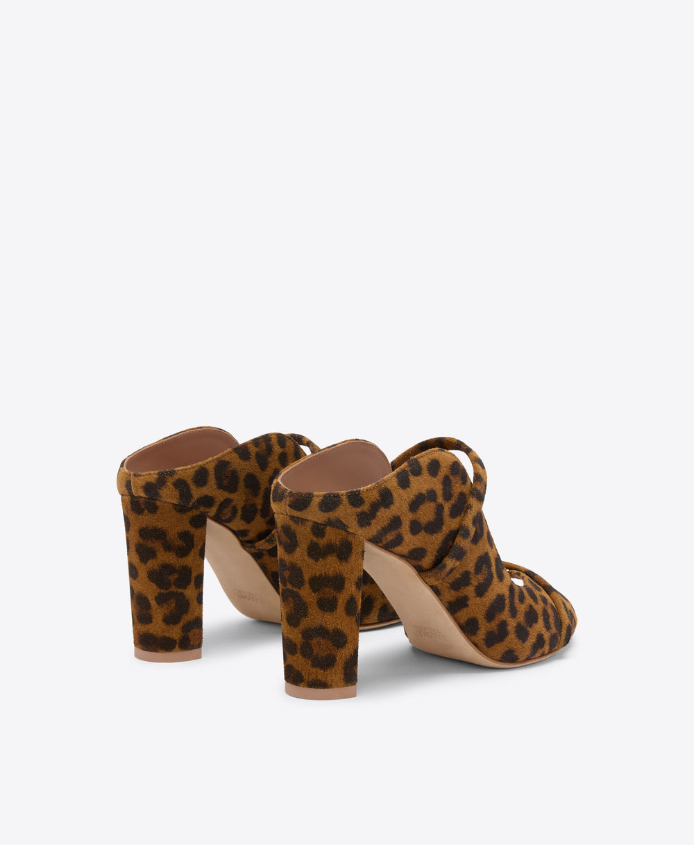 Norah 85 Leopard Suede Heeled Sandals Malone Souliers