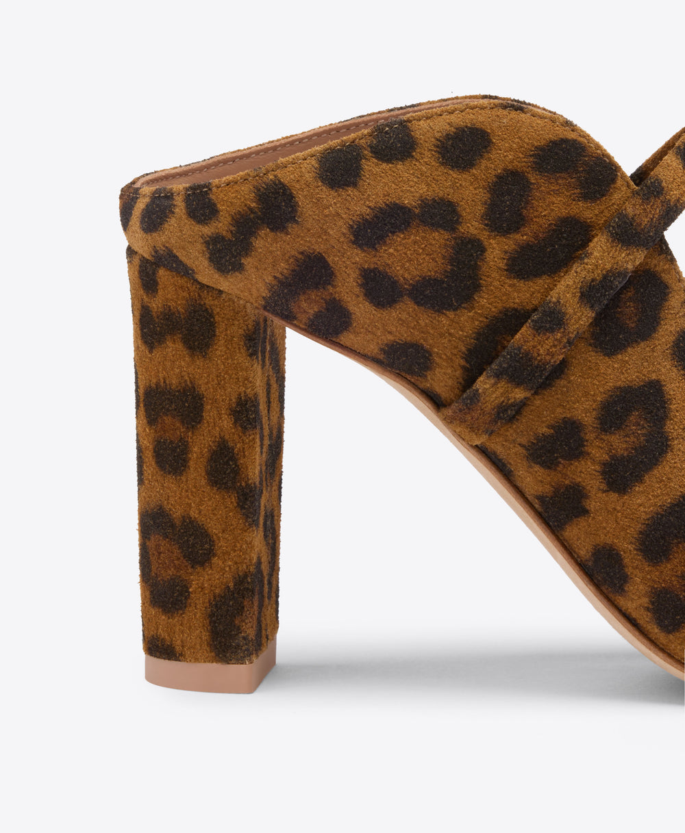 Norah 85 Leopard Suede Heeled Sandals Malone Souliers