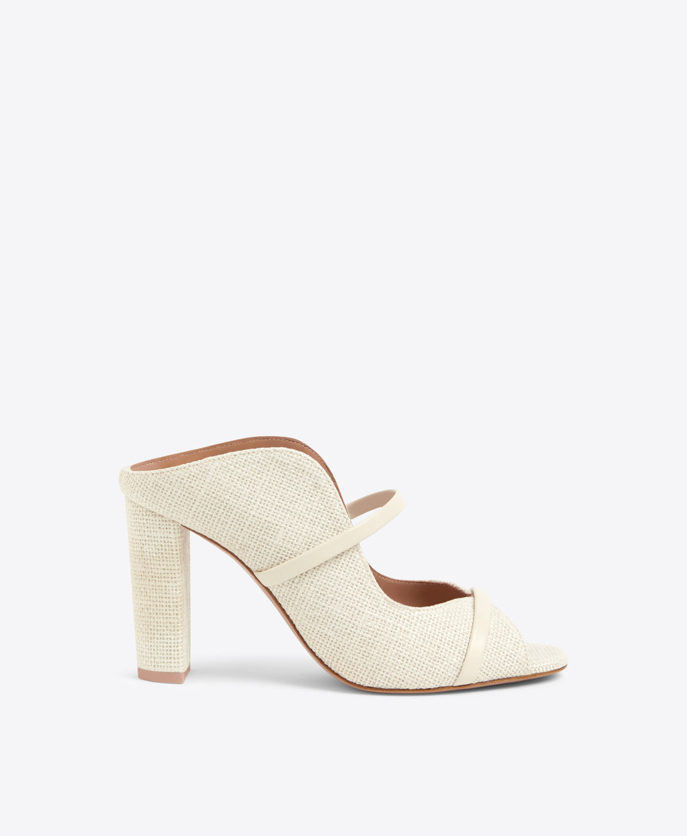 Norah 85 Cream Jute Heeled Sandals Malone Souliers