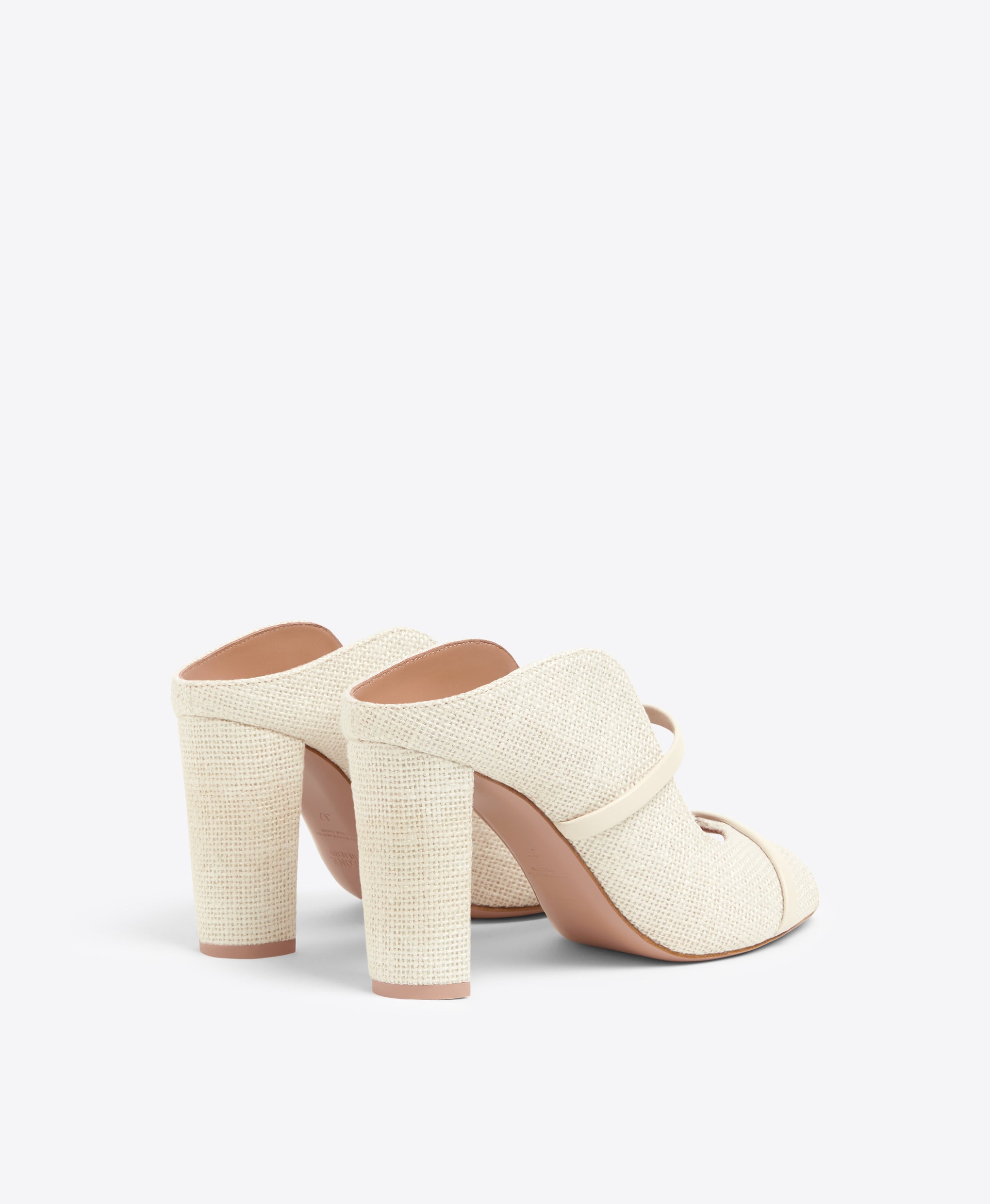 Norah 85 Cream Jute Heeled Sandals Malone Souliers