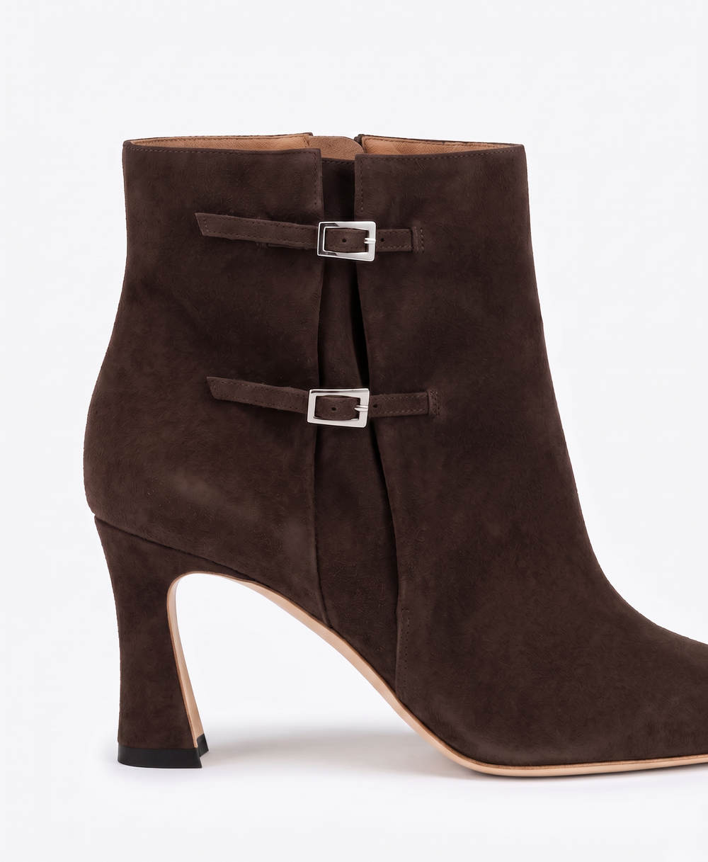 Norma 70 Dark Brown Suede Ankle Boots