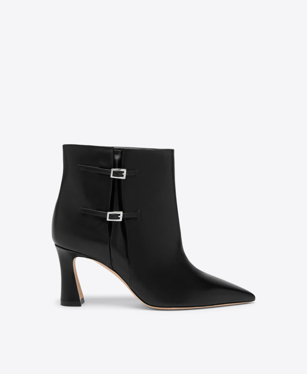 Norma 70 Black Leather Ankle Boots Malone Souliers