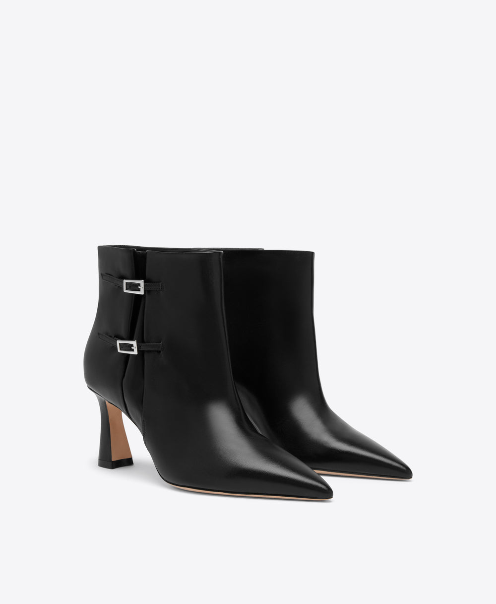 Norma 70 Black Leather Ankle Boots Malone Souliers