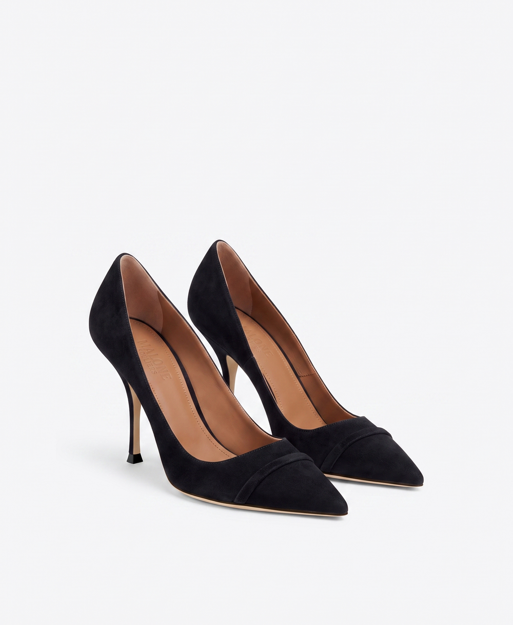 Nova 90 Black Suede Pumps