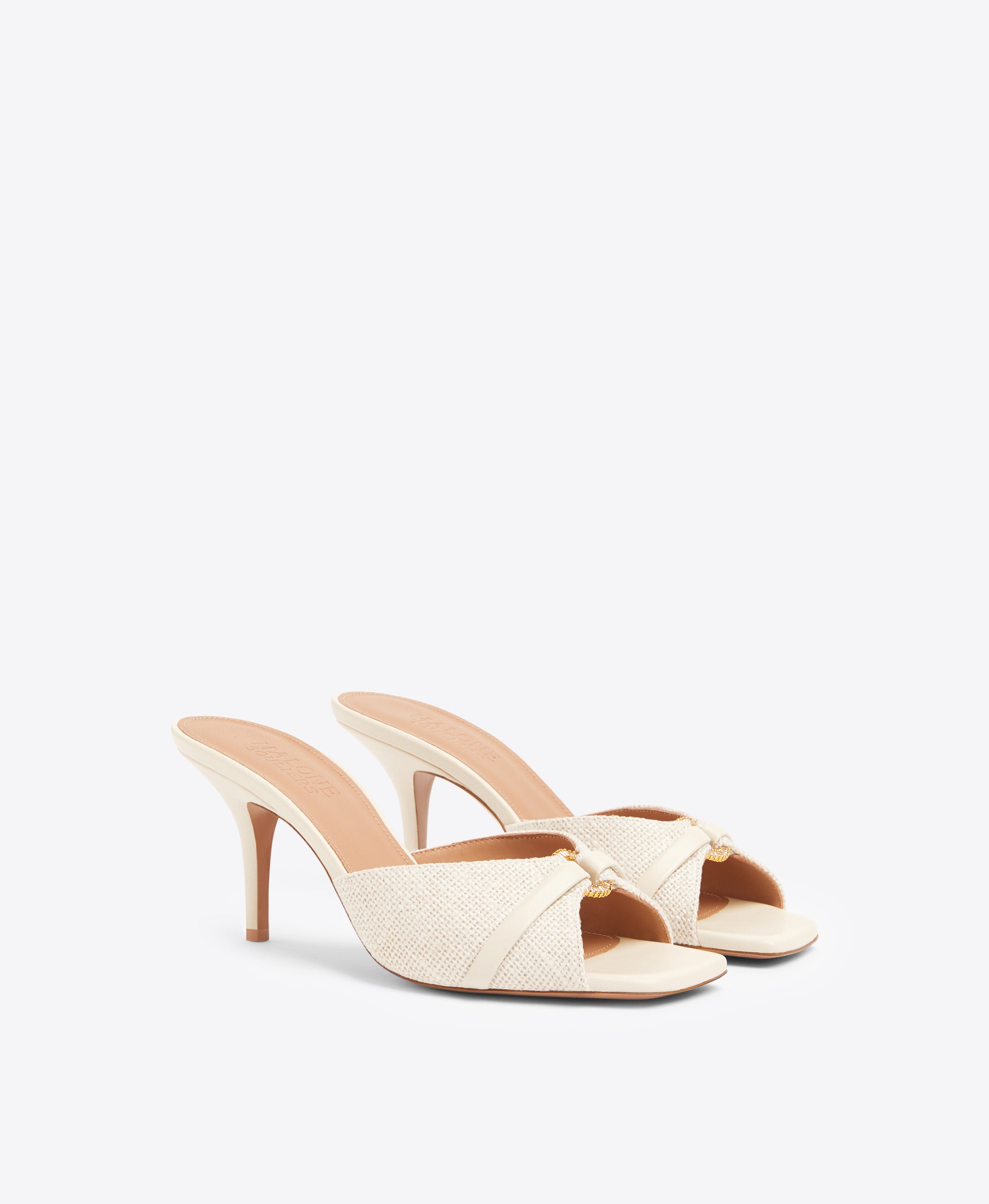Patricia 70 Cream Jute Heeled Sandals Malone Souliers
