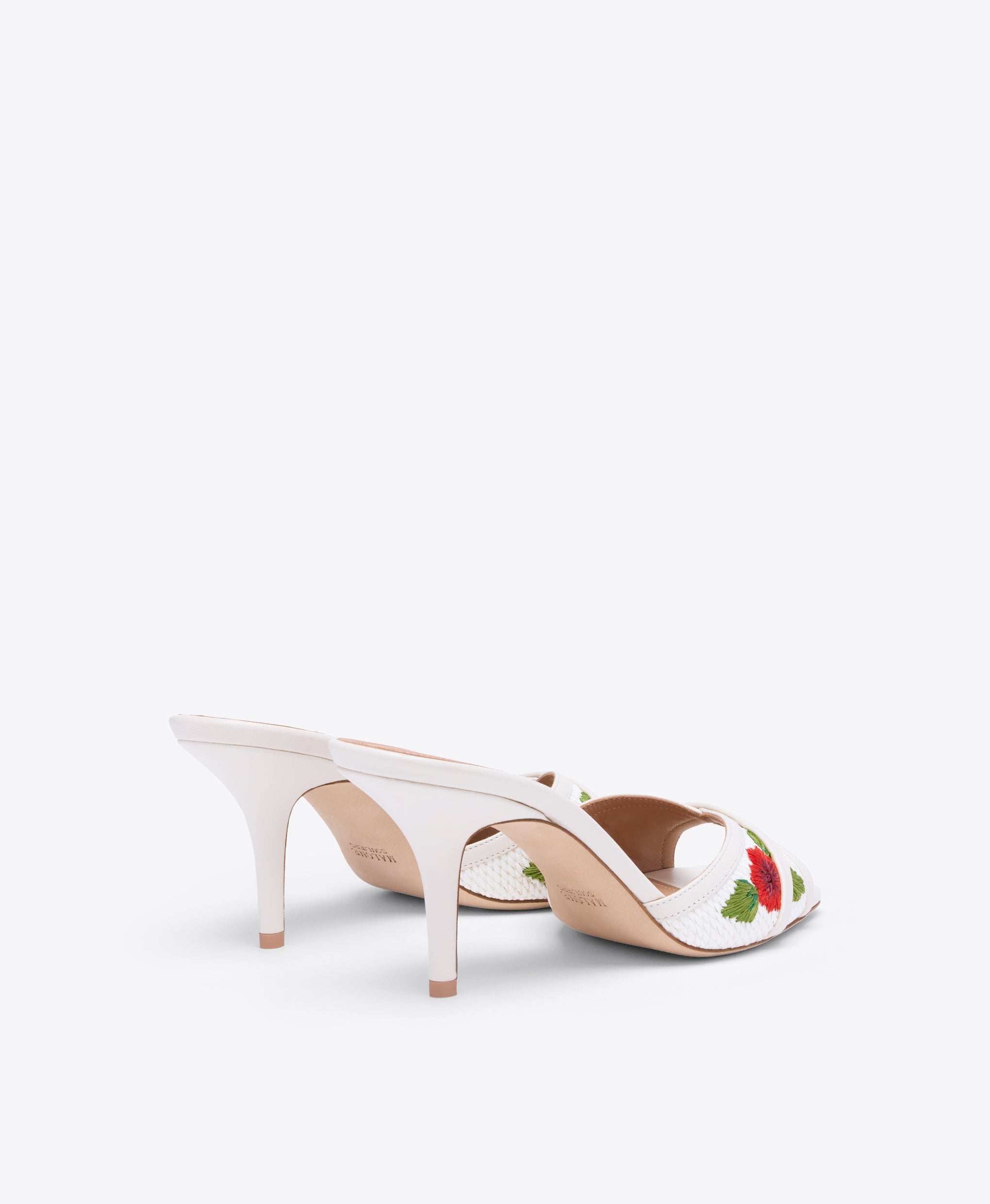 Perla 70 White Raffia Sandals Malone Souliers