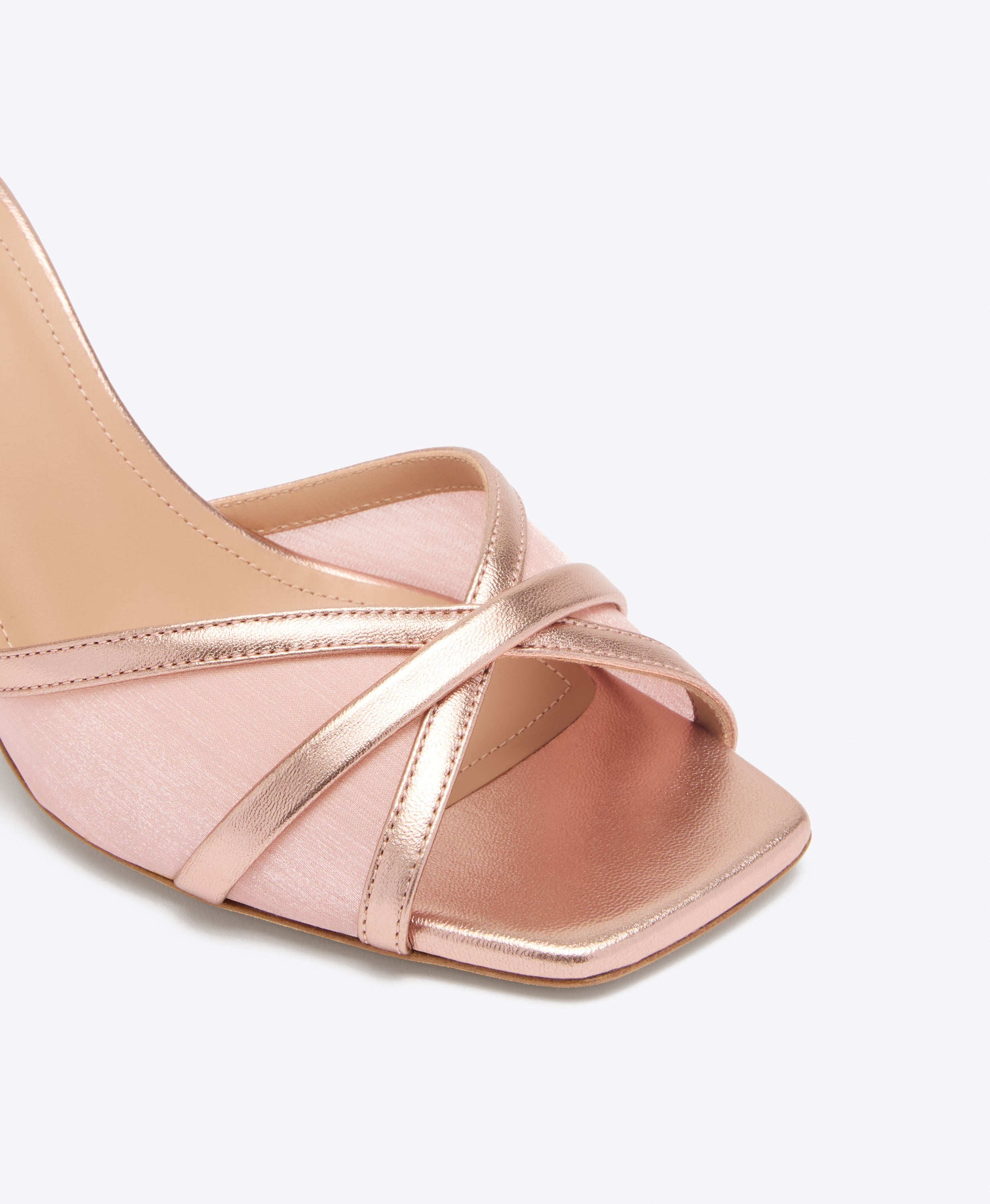 Perla 70 Pink Shimmer Heeled Sandals | Malone Souliers