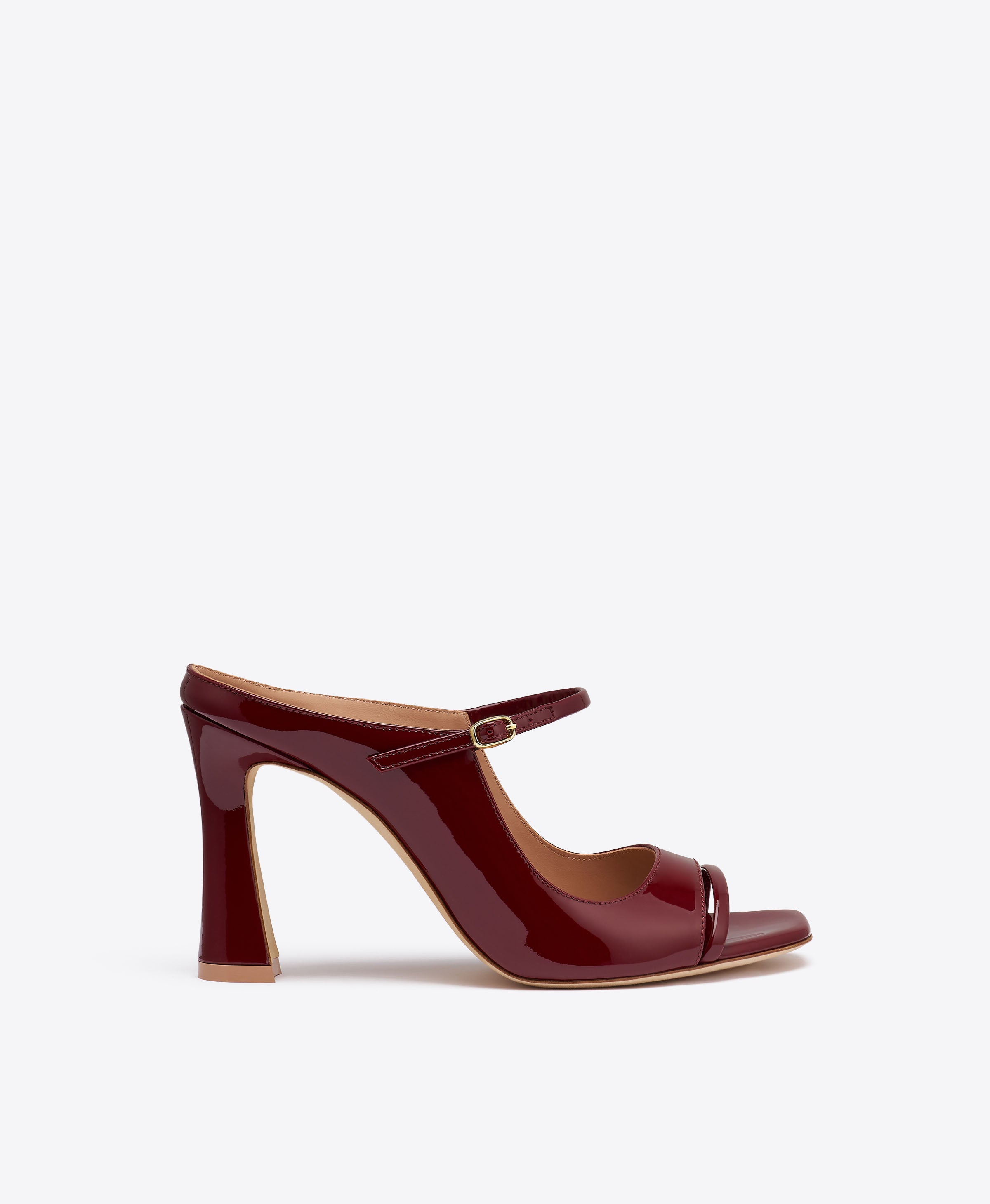 Rania 90 Red Patent Leather Block Heel Sandals