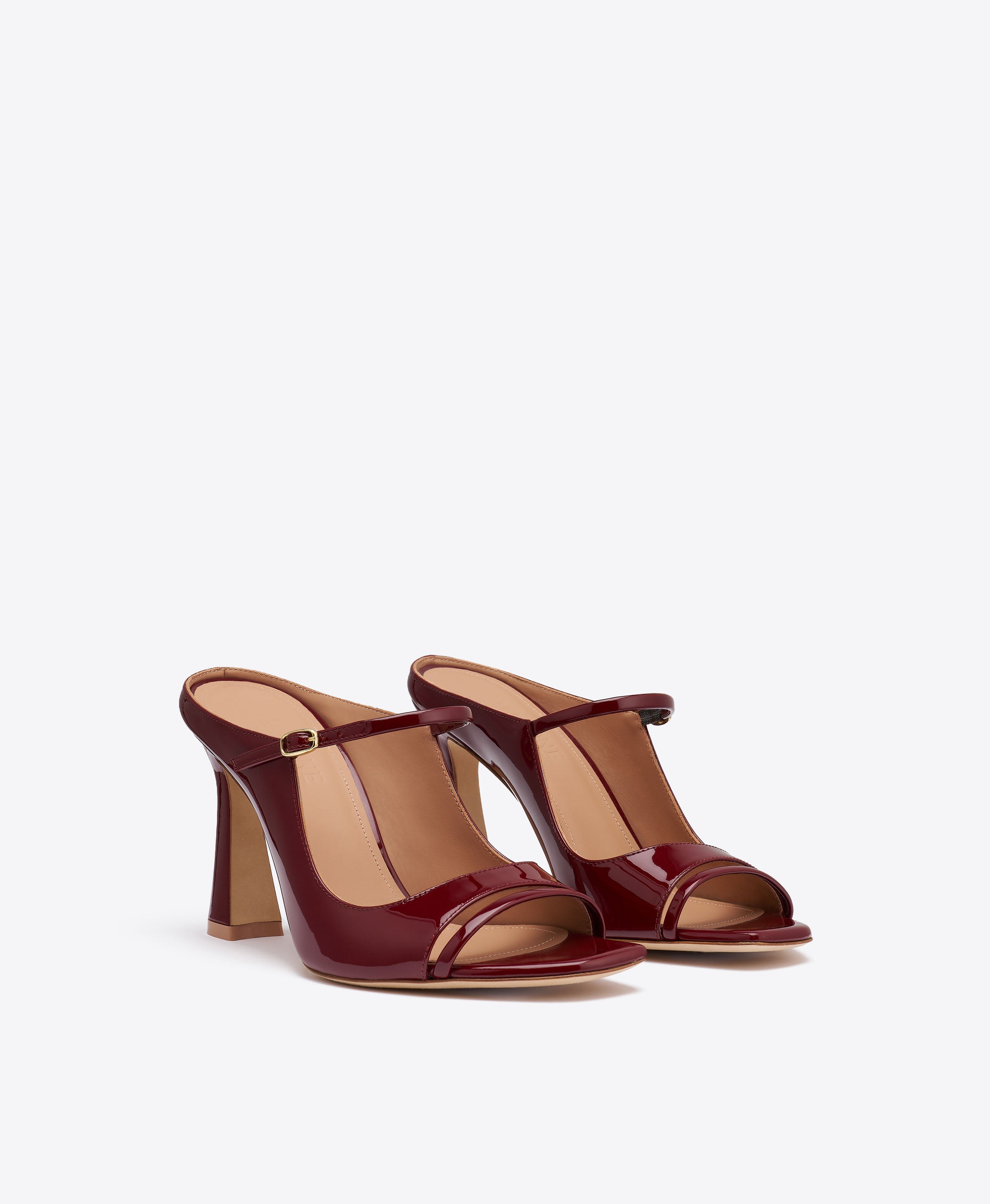 Rania 70 Blush Leather Block Heel Sandals|Malone Souliers