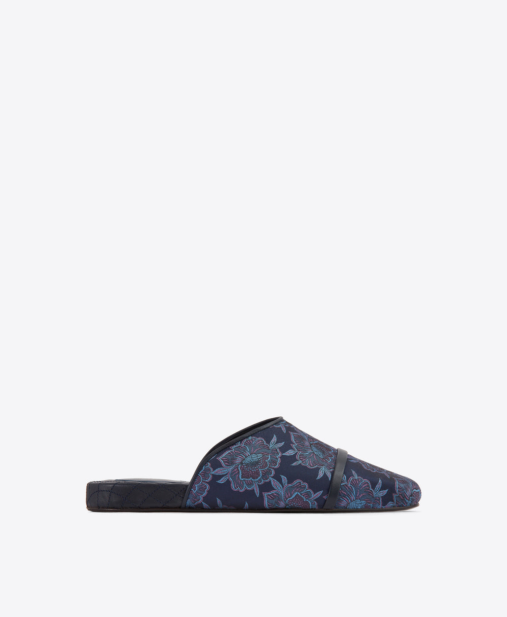 Men's Blue Jacquard Slip On Shoe Malone Souliers