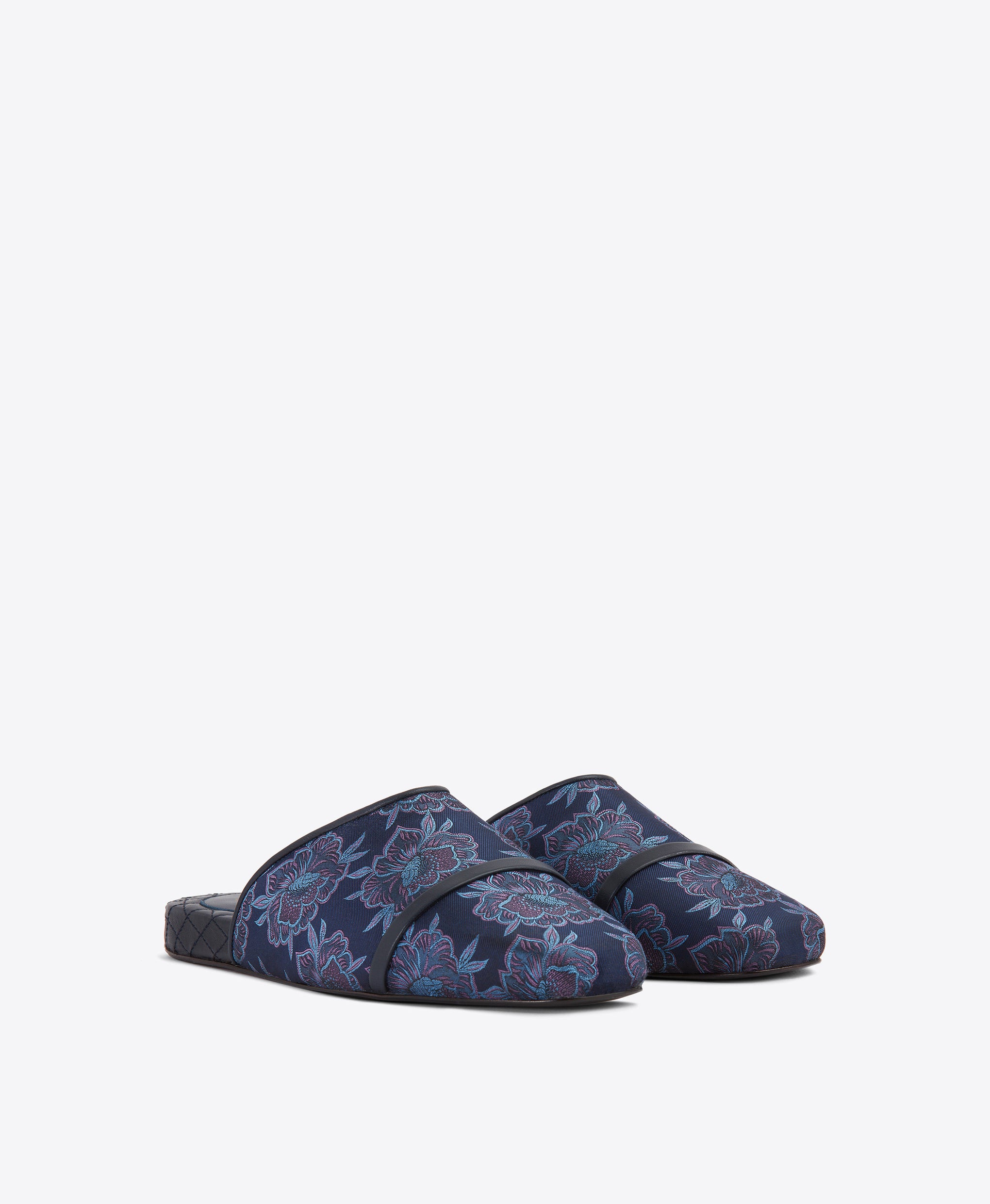 Men's Blue Jacquard Slip On Shoe Malone Souliers