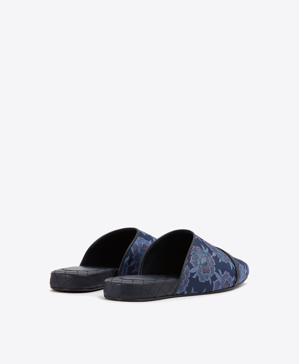 Men's Blue Jacquard Slip On Shoe Malone Souliers