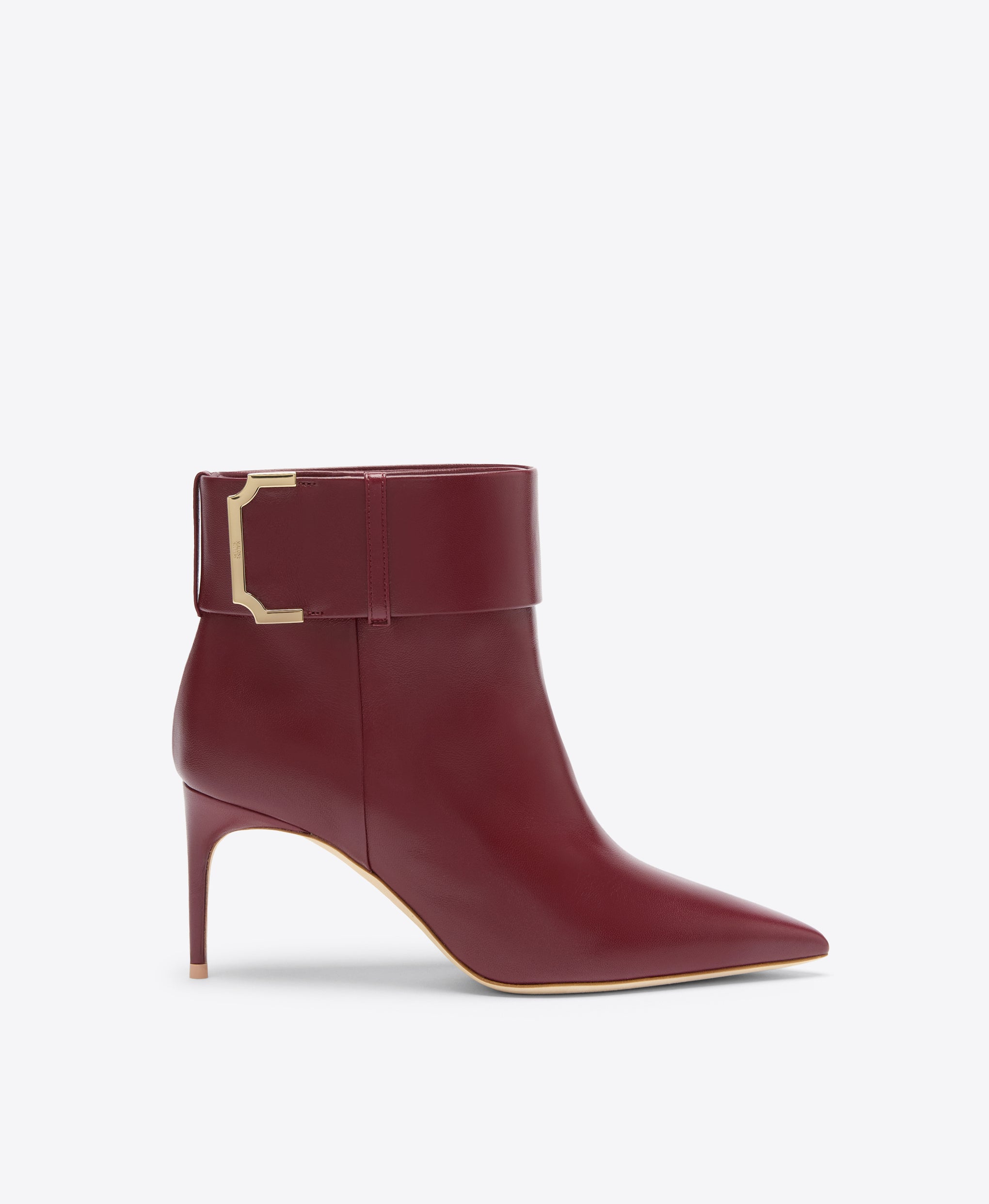 Rossella 70 Red Nappa Leather Boots with Ornament Malone Souliers