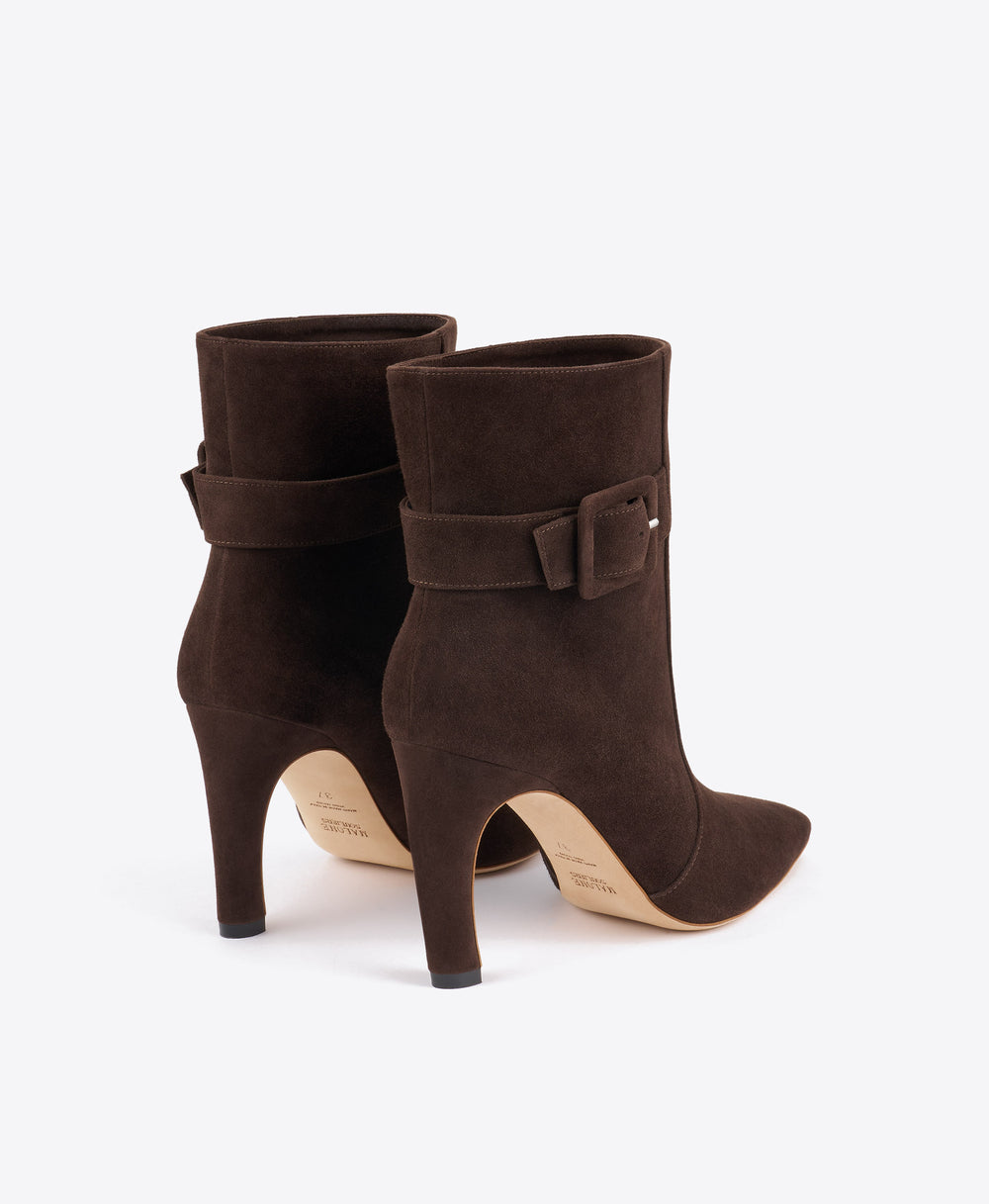 Rowan 90 Dark Brown Suede Ankle Boots