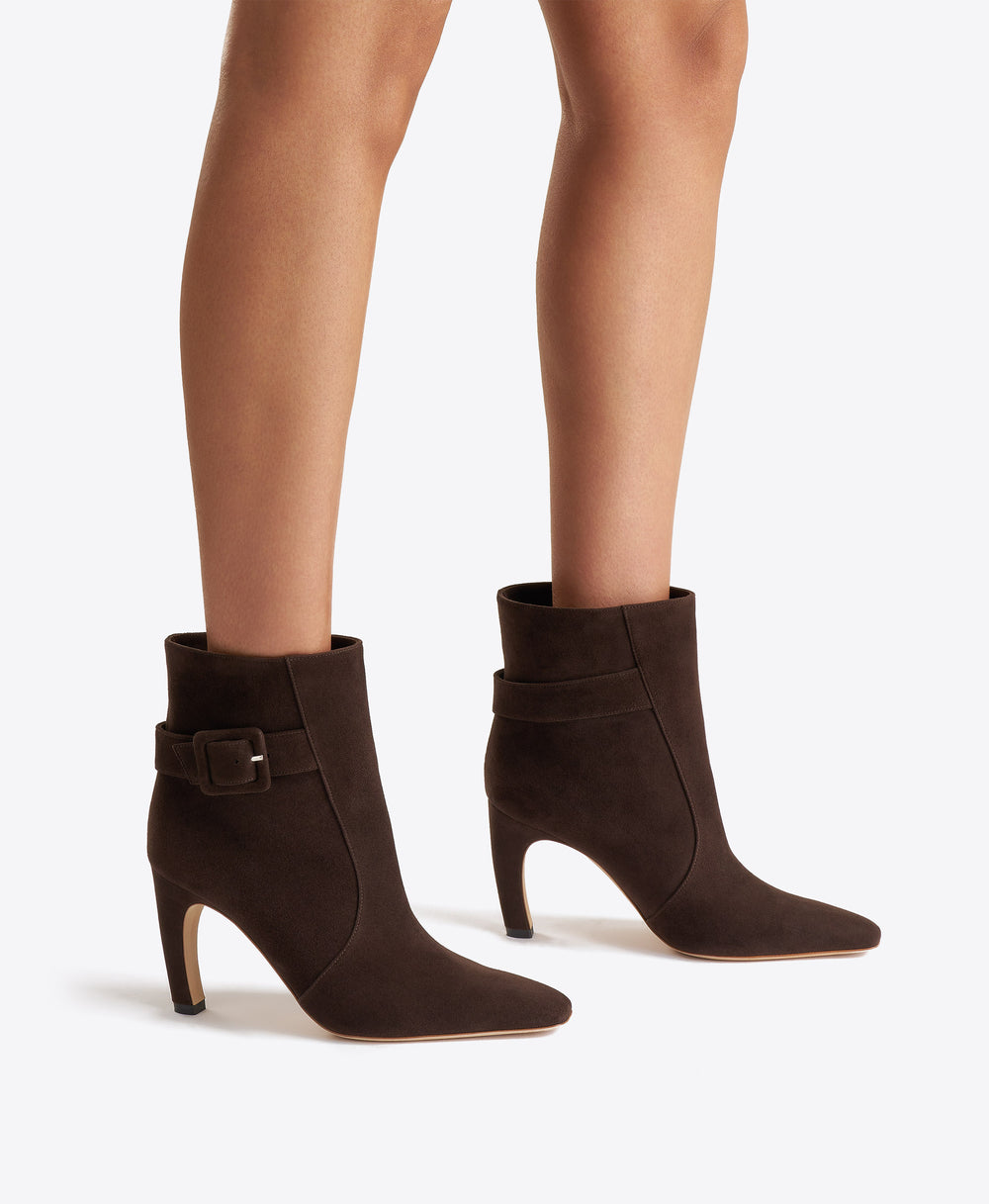Rowan 90 Dark Brown Suede Ankle Boots