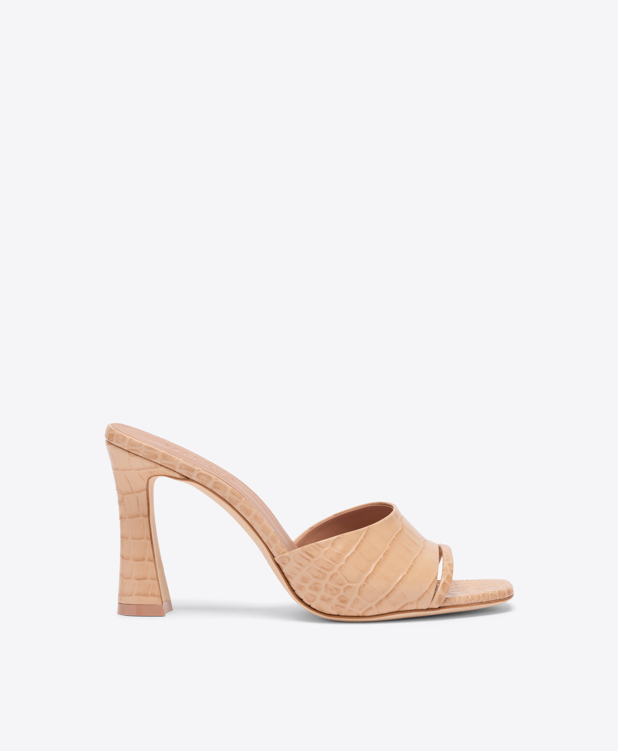 Roxanne 90 Buff Embossed Leather Sandals
