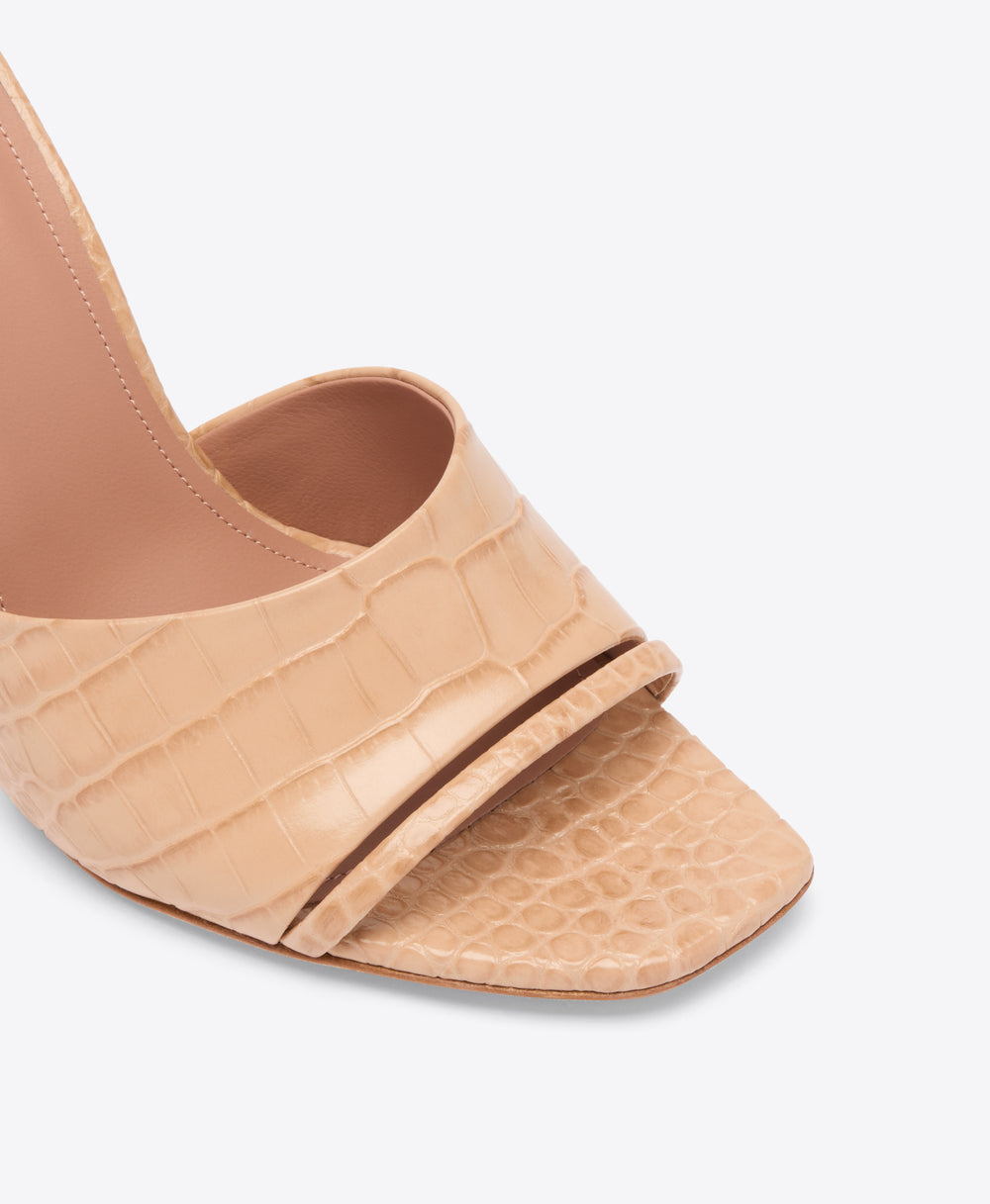 Roxanne 90 Buff Embossed Leather Sandals Malone Souliers