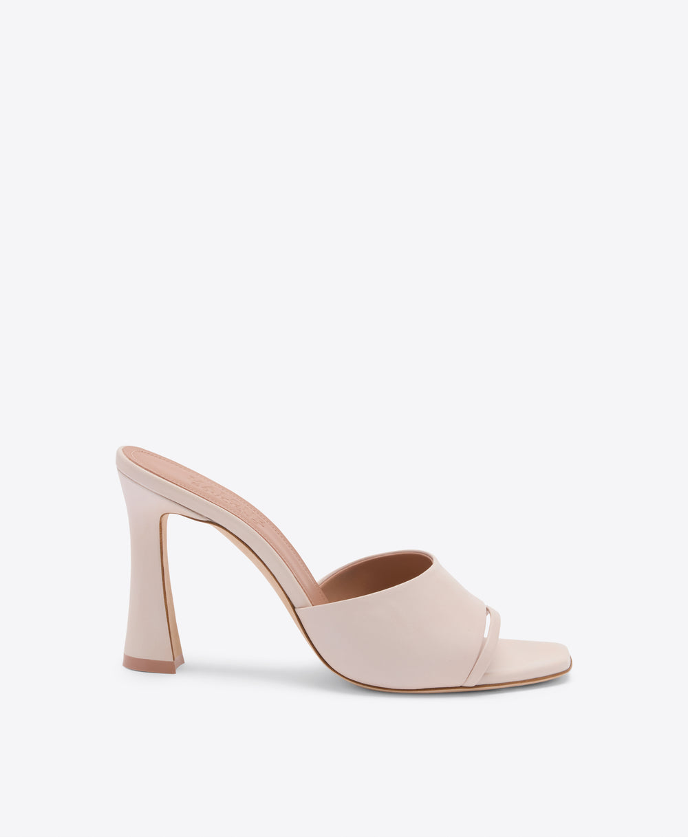 Roxanne 90 Pale Pink Leather Heeled Sandals  Malone Souliers