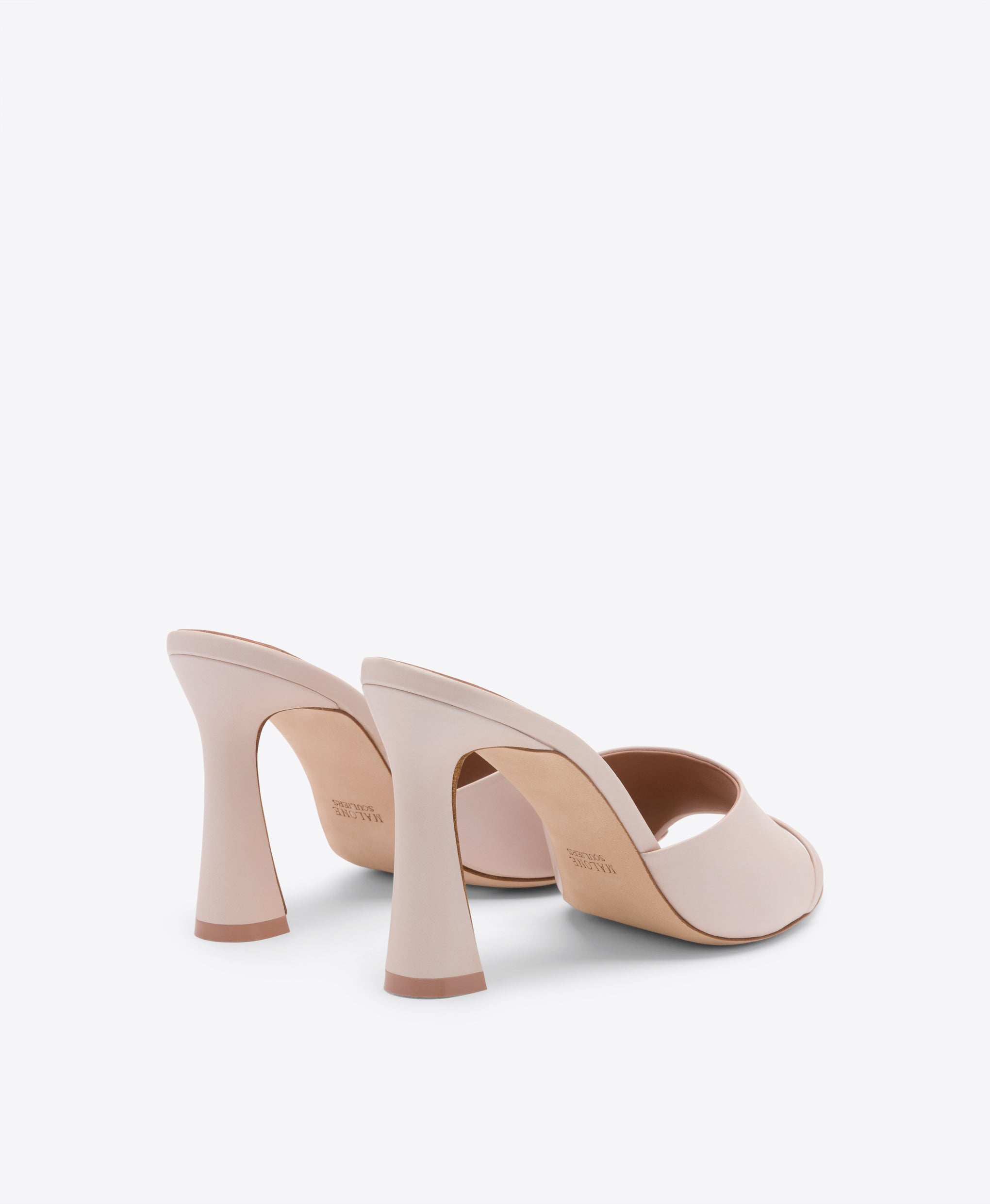 Roxanne 90 Pale Pink Leather Heeled Sandals  Malone Souliers