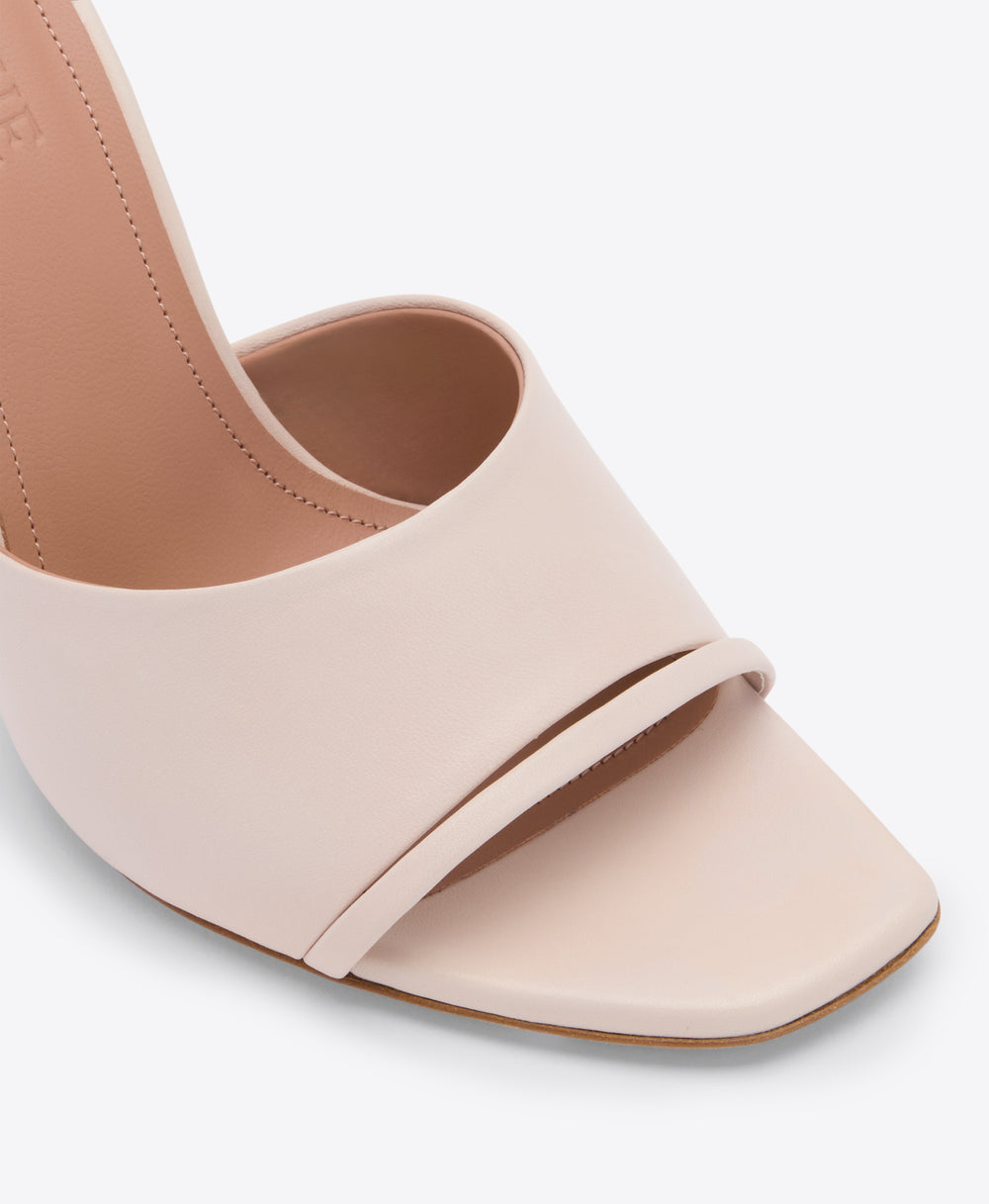 Roxanne 90 Pale Pink Leather Heeled Sandals  Malone Souliers