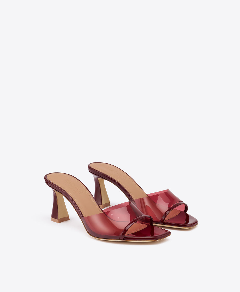 Roxanne 70 Red Patent Leather Sandals with Block Heel Malone Souliers