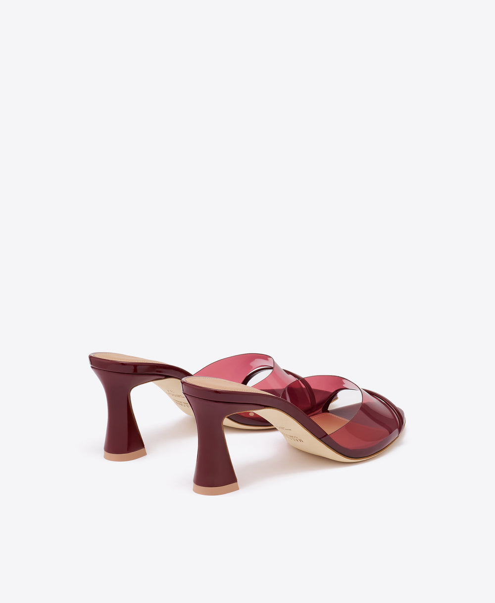 Roxanne 70 Red Patent Leather Sandals with Block Heel Malone Souliers
